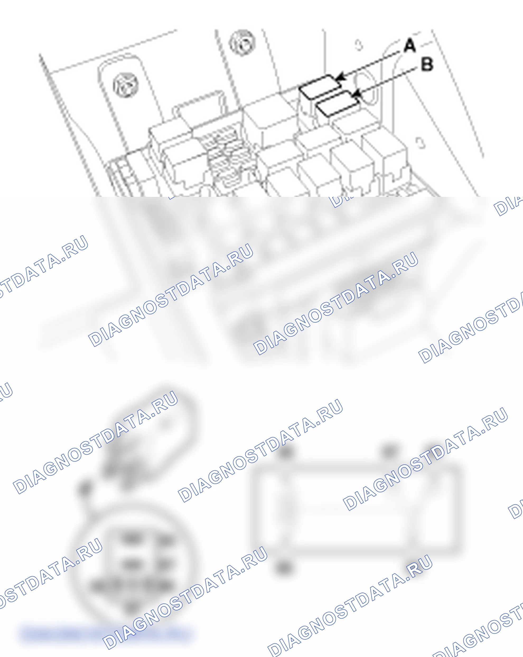 Проверка блока реле (моторный отсек). Hyundai ix35 EL