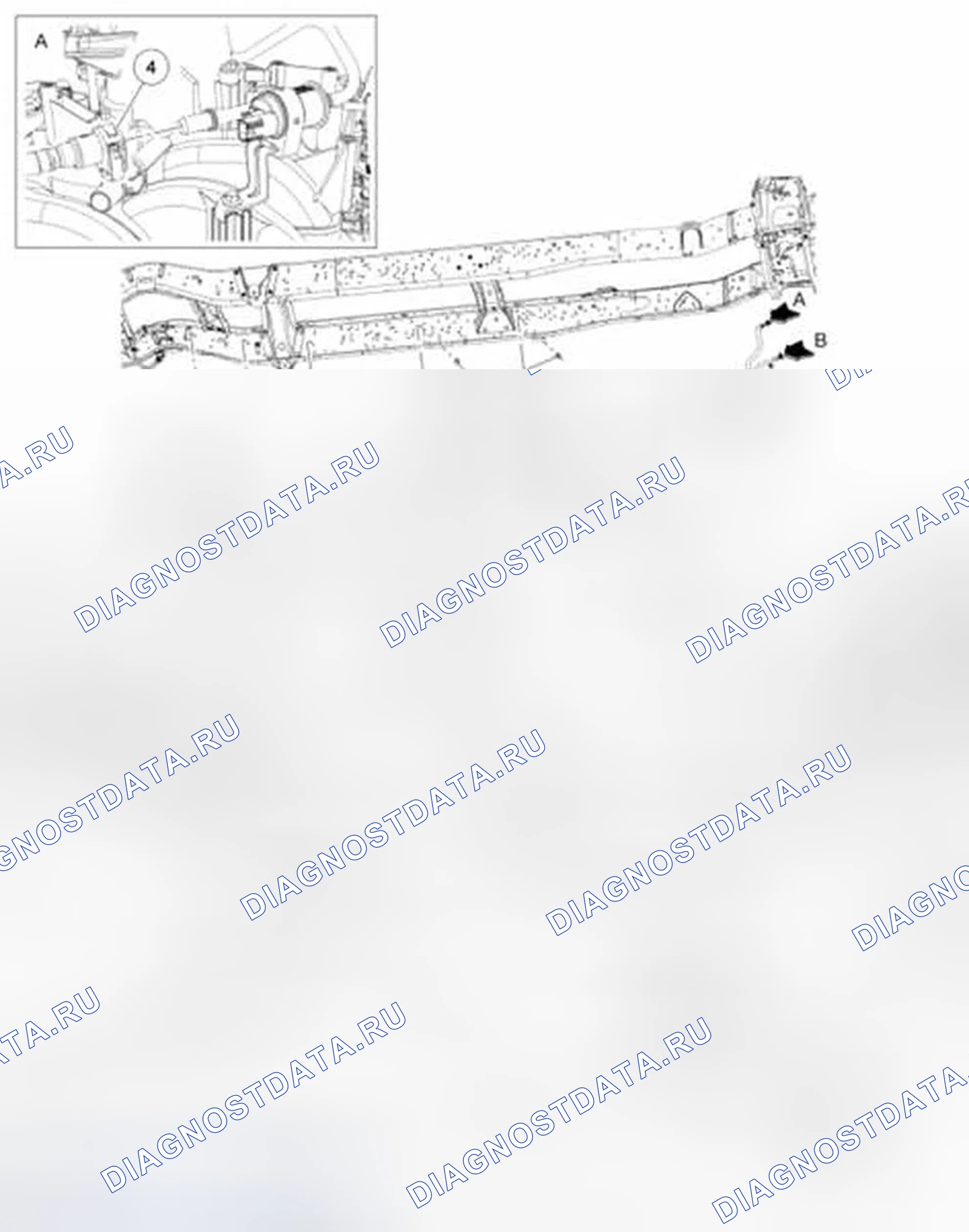 Рис. 48: Топливопроводы, средний топливный бак. Ford Econoline E250 