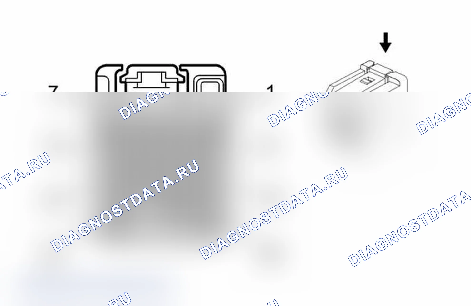 Рис. 20: Вид с торца разъема X1 модуля управления корпусом (BCM). Chevrolet Impala IX