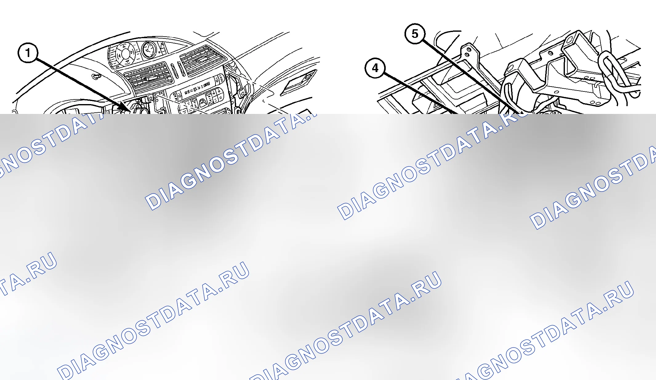 Рис. 3: ДЕМОНТАЖ. Chrysler Pacifica CS