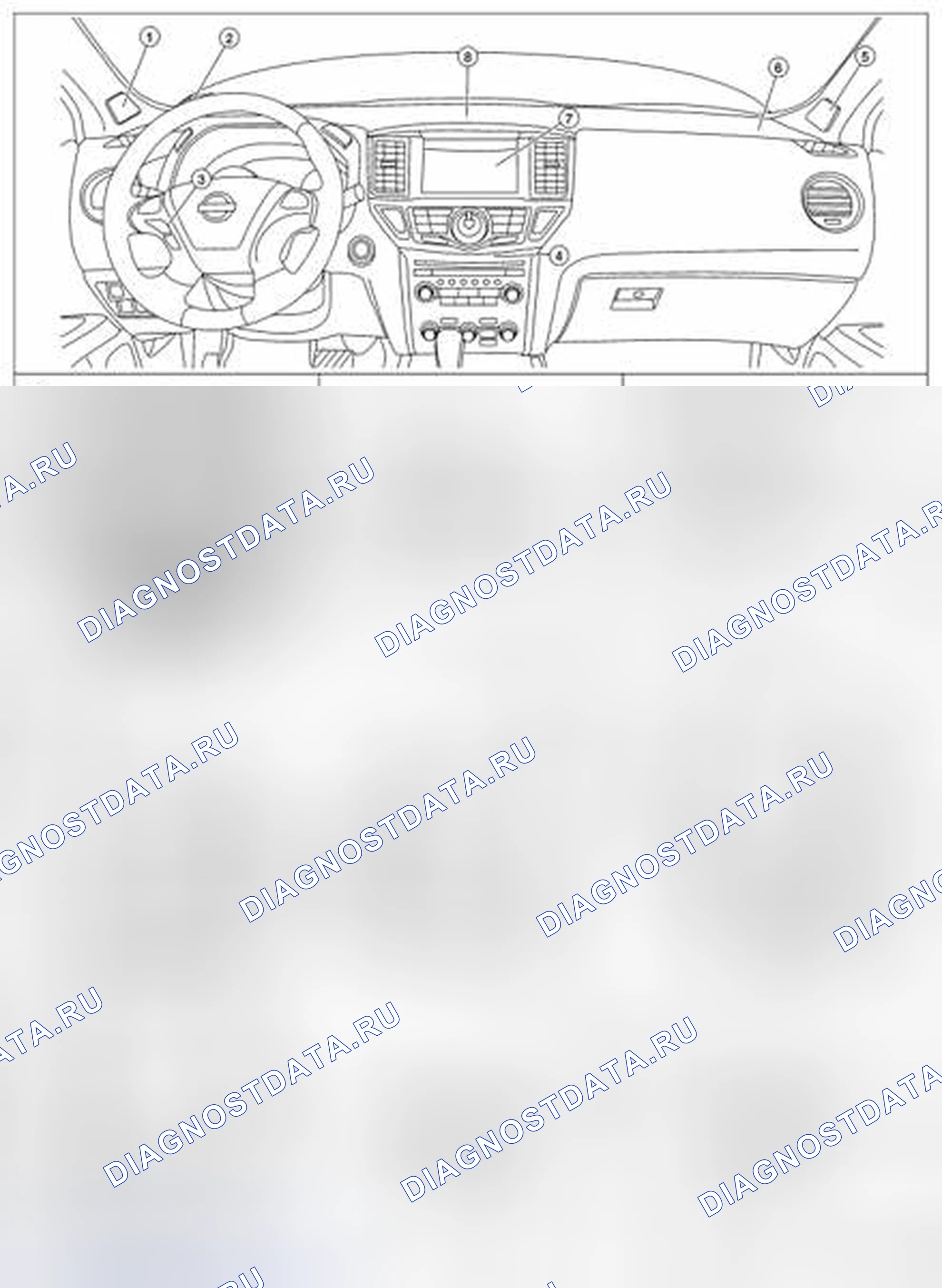 Рис. 517: Расположение компонентов. Nissan Pathfinder IV рестайлинг