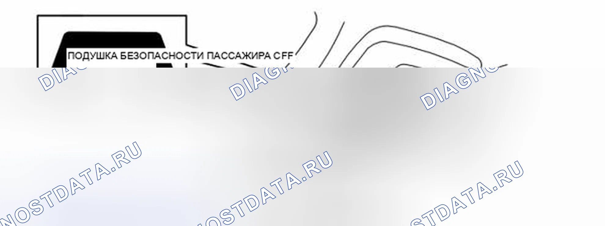 Рис. 62: ИНДИКАЦИЯ ПОДУШКИ БЕЗОПАСНОСТИ ПЕРЕДНЕГО ПАССАЖИРА (2007). Volvo S80 II рестайлинг