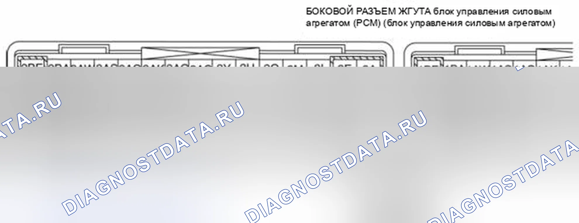 Рис. 43: Идентификация клемм разъема жгута блок управления силовым агрегатом (PCM) (блок управления силовым агрегатом). Mazda 3 BL рестайлинг