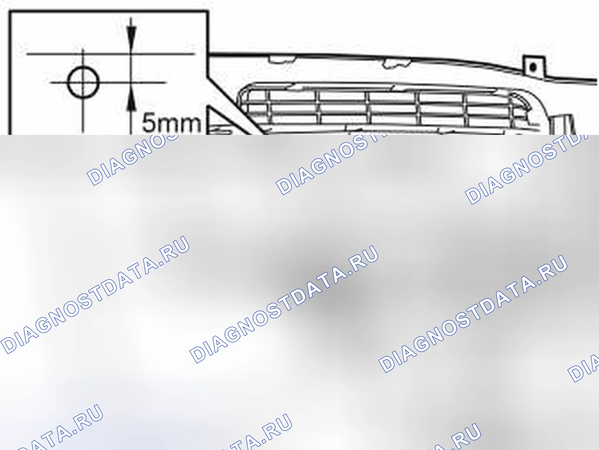 Рис. 683: ВЫПОЛНЕНИЕ ОТВЕРСТИЙ ПОД ДАТЧИКИ. Volvo XC90 I