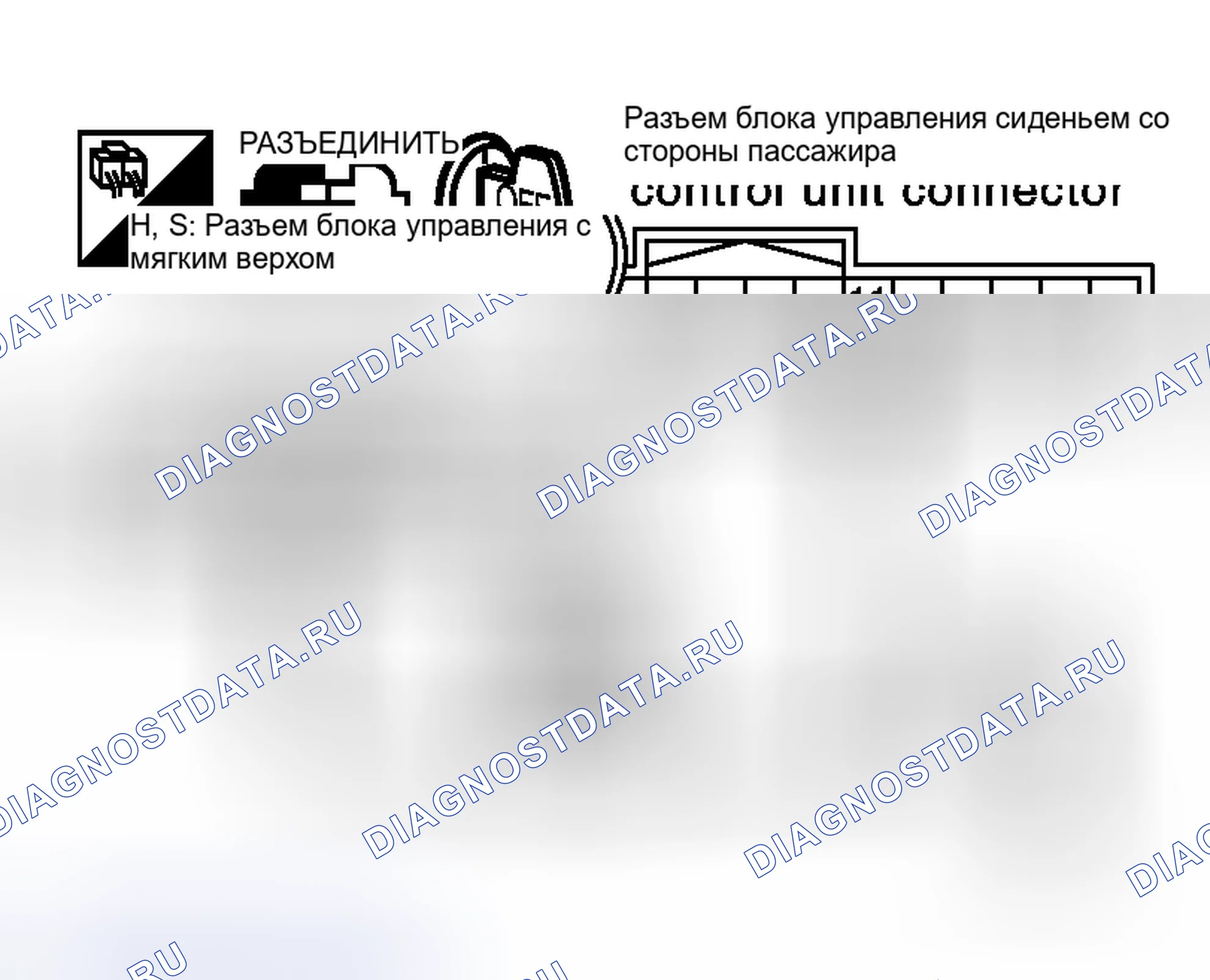 Рис. 258: Проверка работы пассажирского бокового сиденья Сигнал 3. Honda Logo I