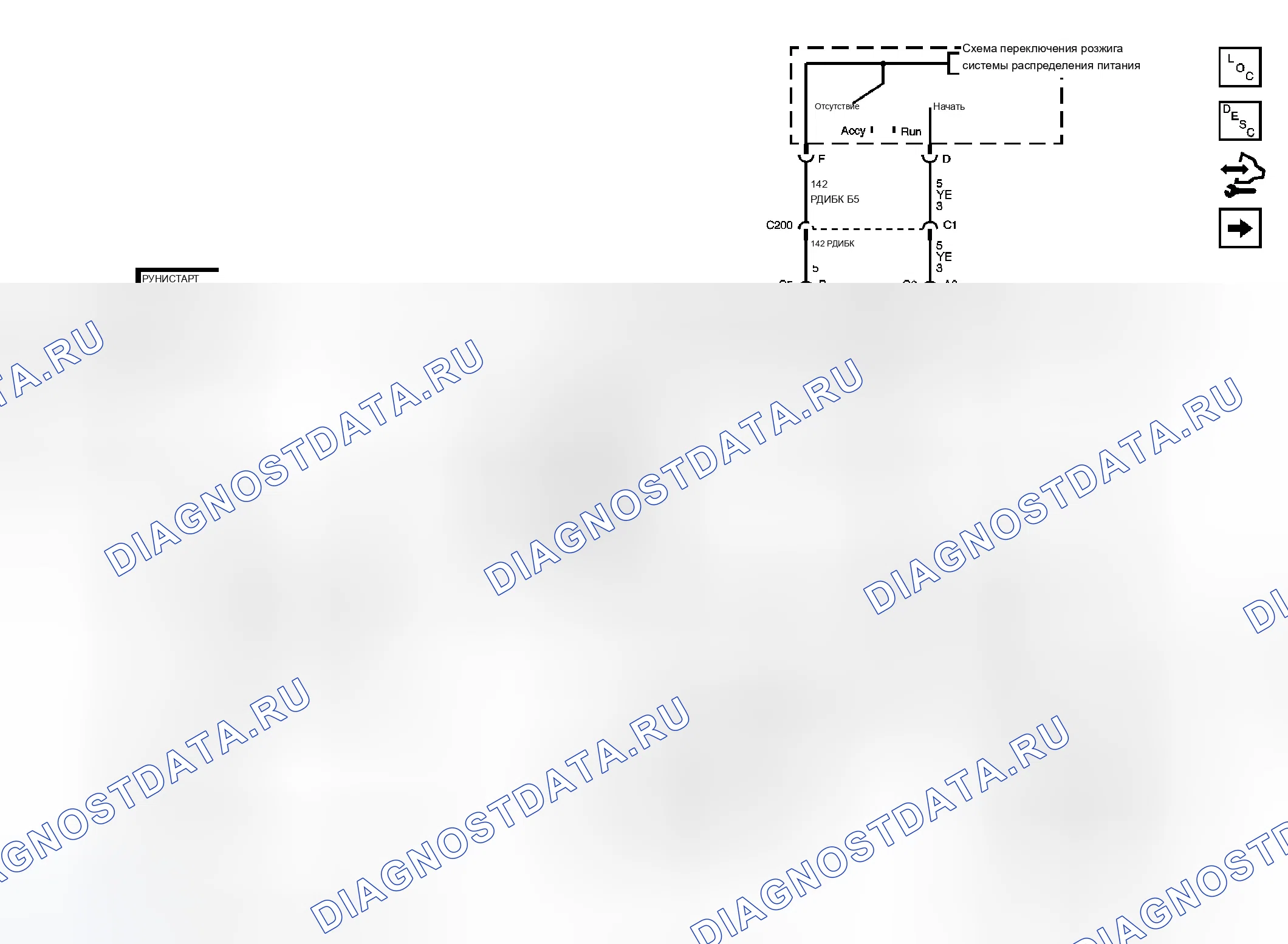 Рис. 7: Схема запуска и зарядки. Chevrolet Chevy Express H1500 