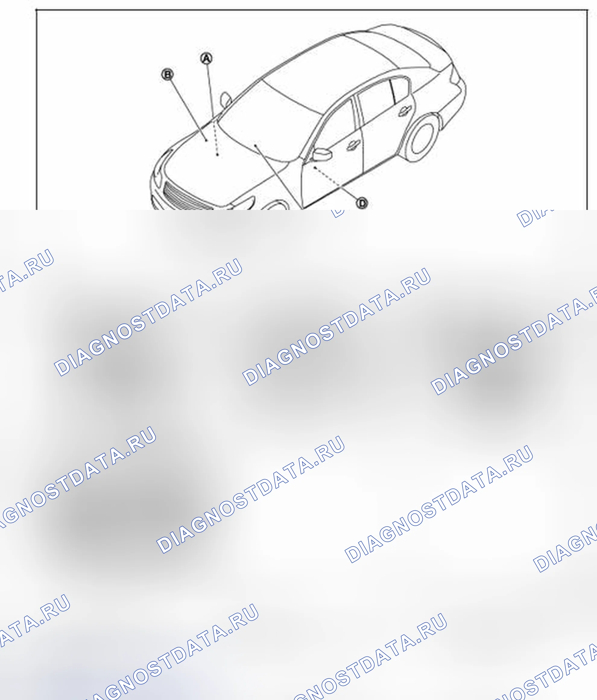 Рис. 3: Расположение компонентов. Infiniti G35 IV