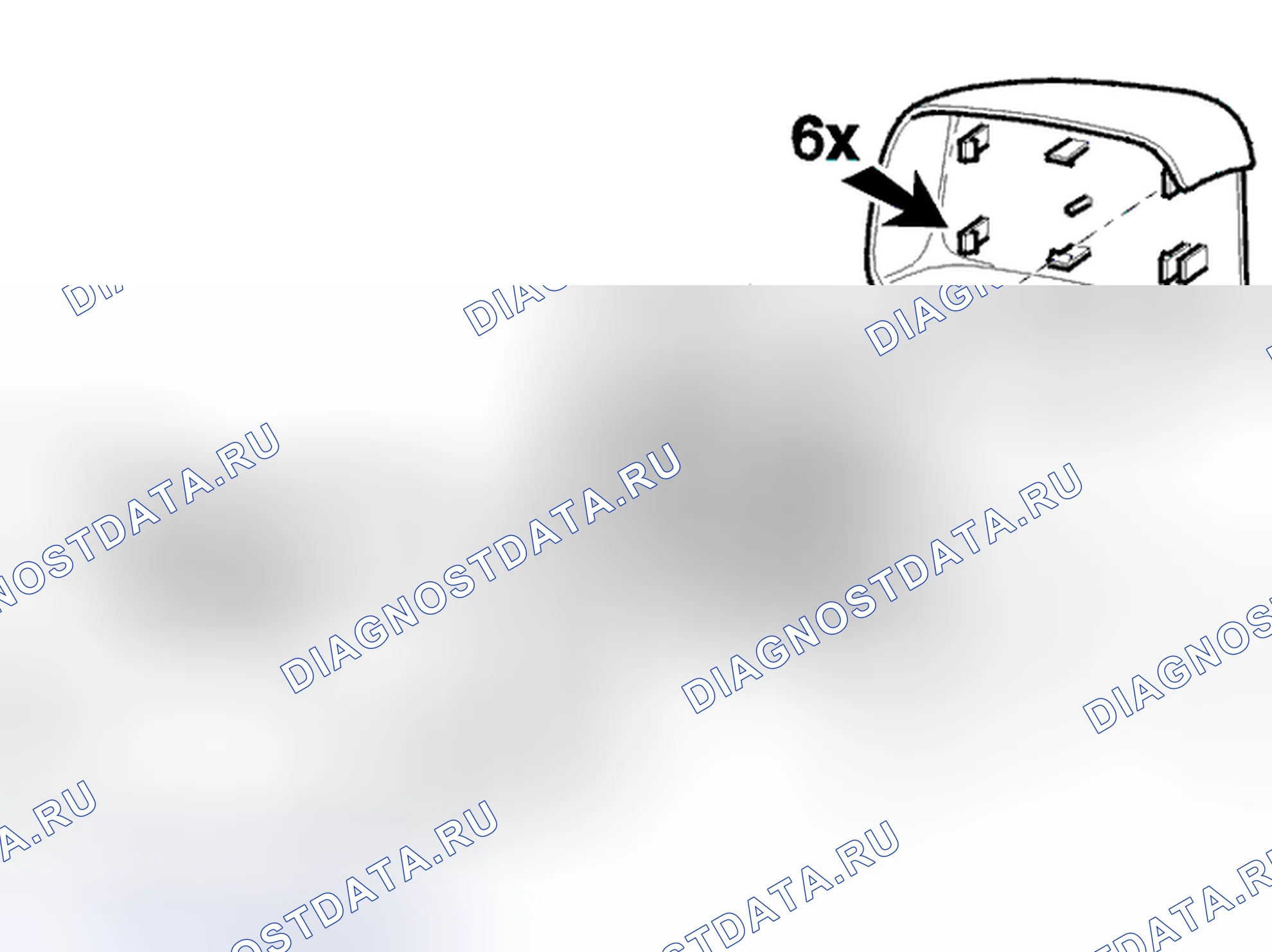 Рис. 80: Снятие / установка края зеркала и крышки. Volvo S40 I рестайлинг