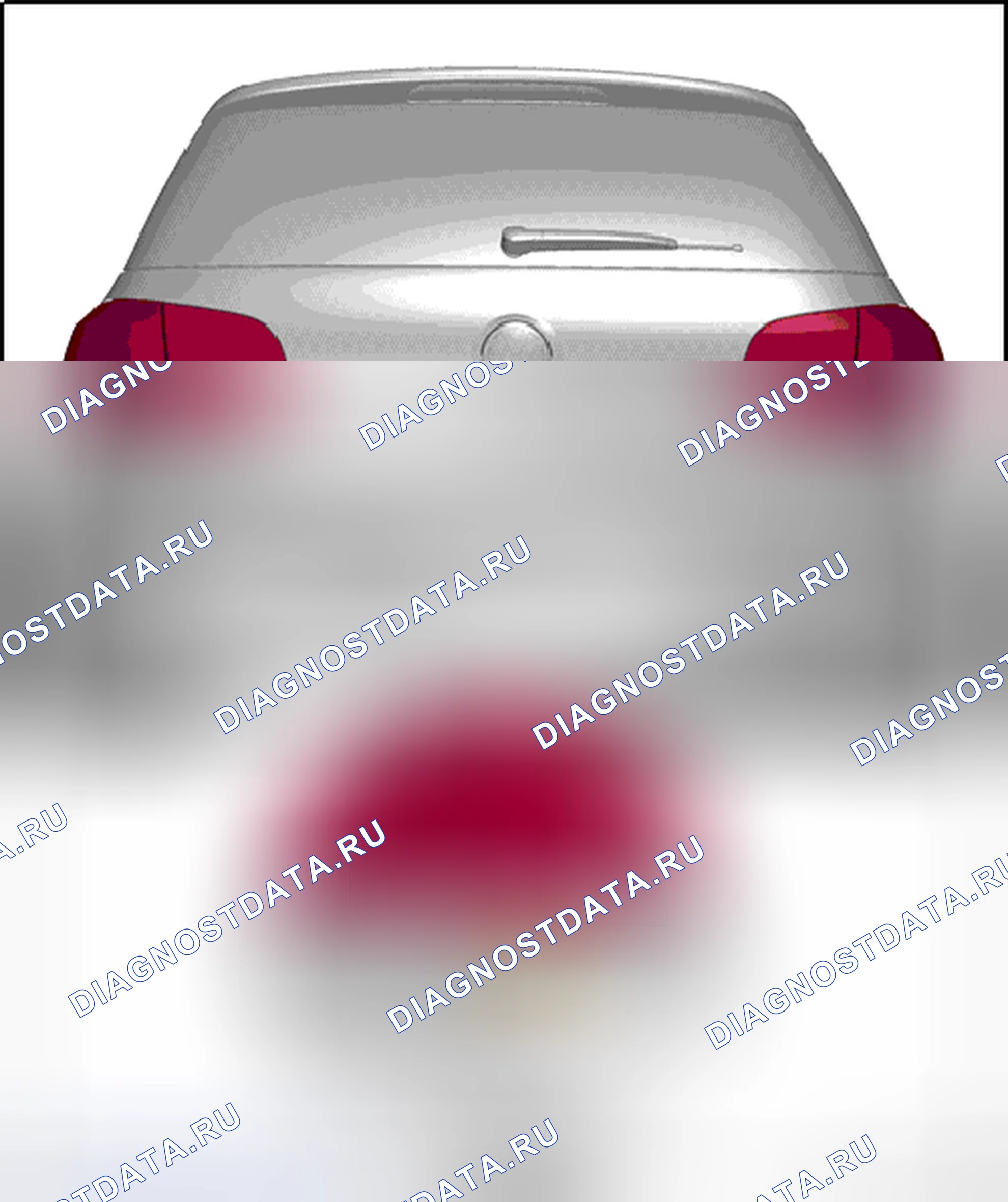 Рис. 22: ЗАДНЯЯ ТАБЛИЧКА, GOLF R. Volkswagen Golf Mk6