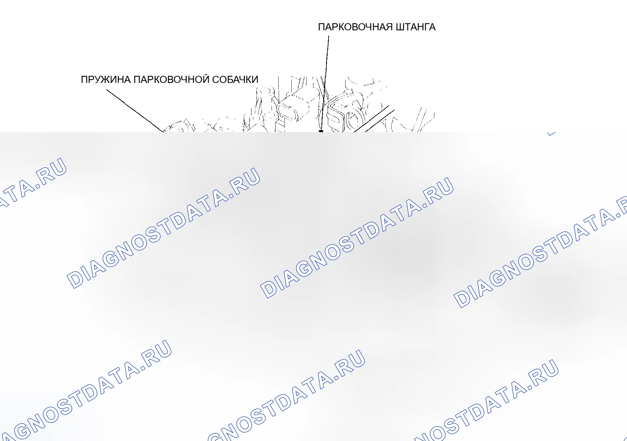 Рис. 1048: Парковый механизм. Honda Civic VII рестайлинг