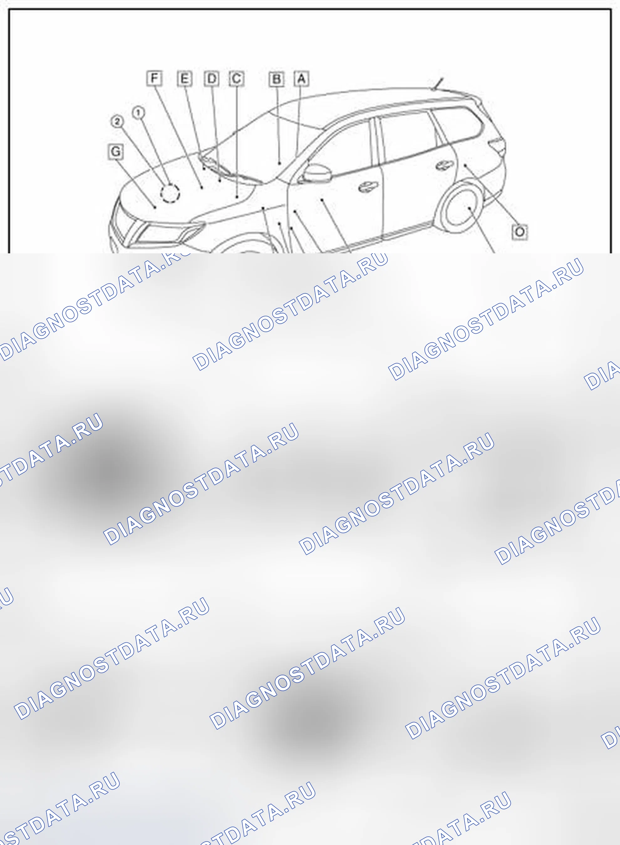 Рис. 80: Расположение компонентов. Infiniti QX60 I