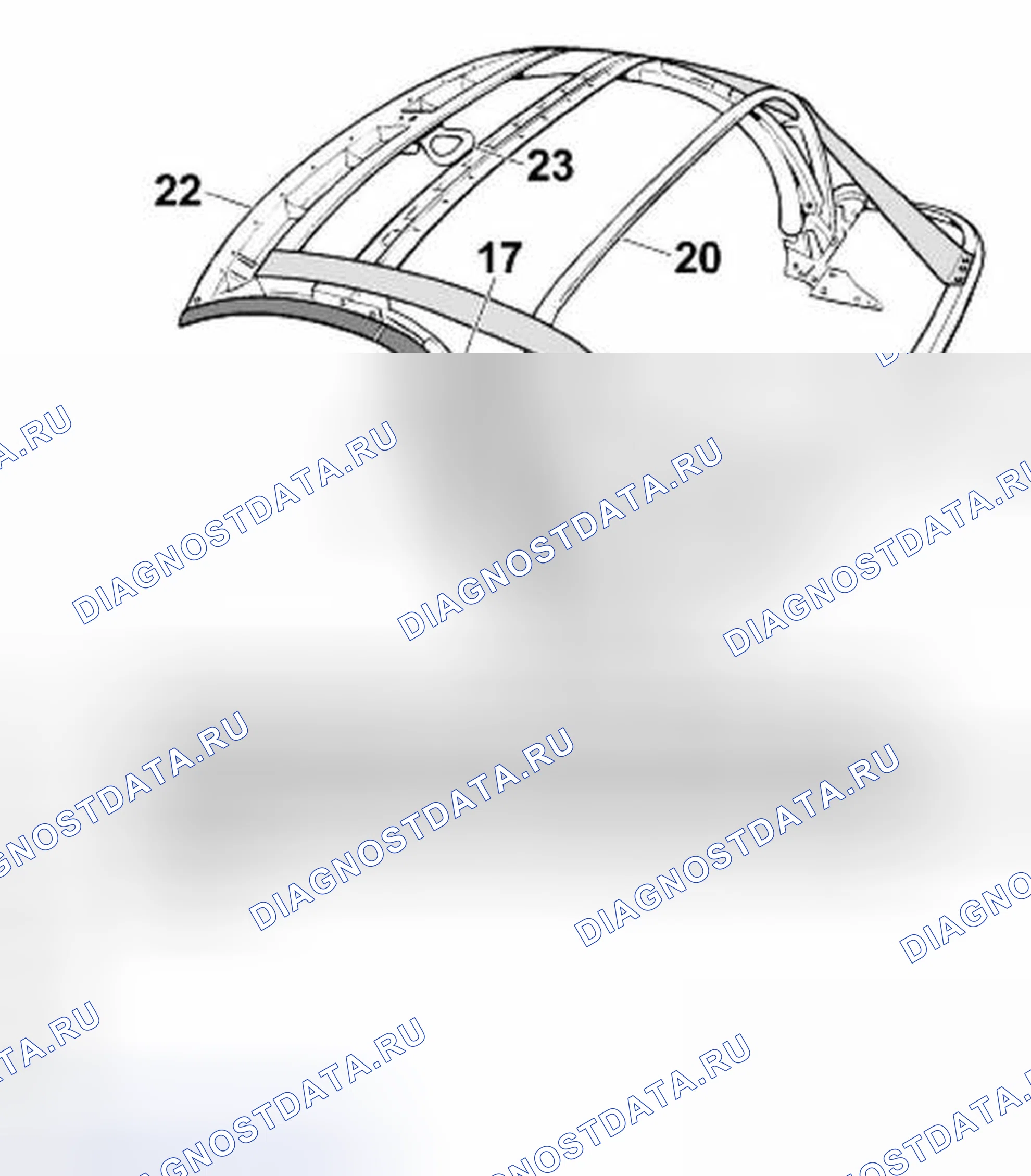 Рис. 149: Замена складной верхней рамы. Porsche Boxster S 986
