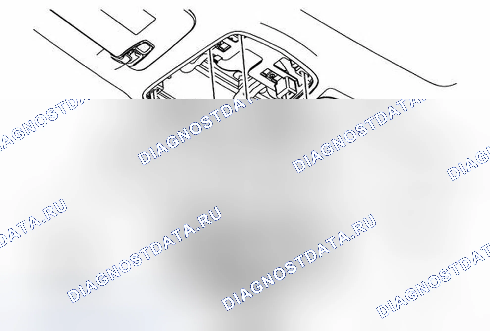 Рис. 129: Замена консоли крыши. Cadillac ATS I