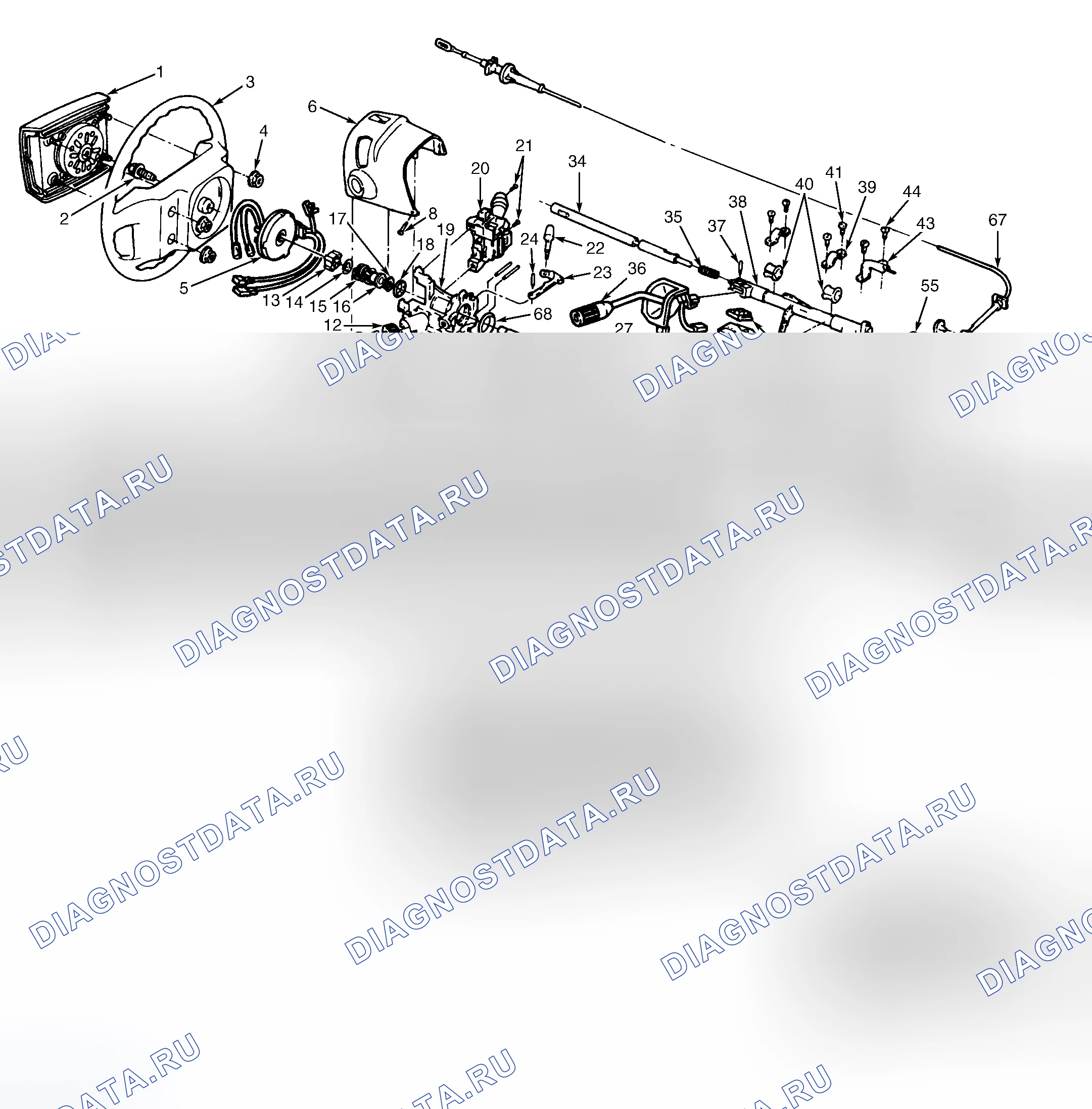 Рис. 4: КАПИТАЛЬНЫЙ РЕМОНТ рулевой колонки. Hyundai Lantra II