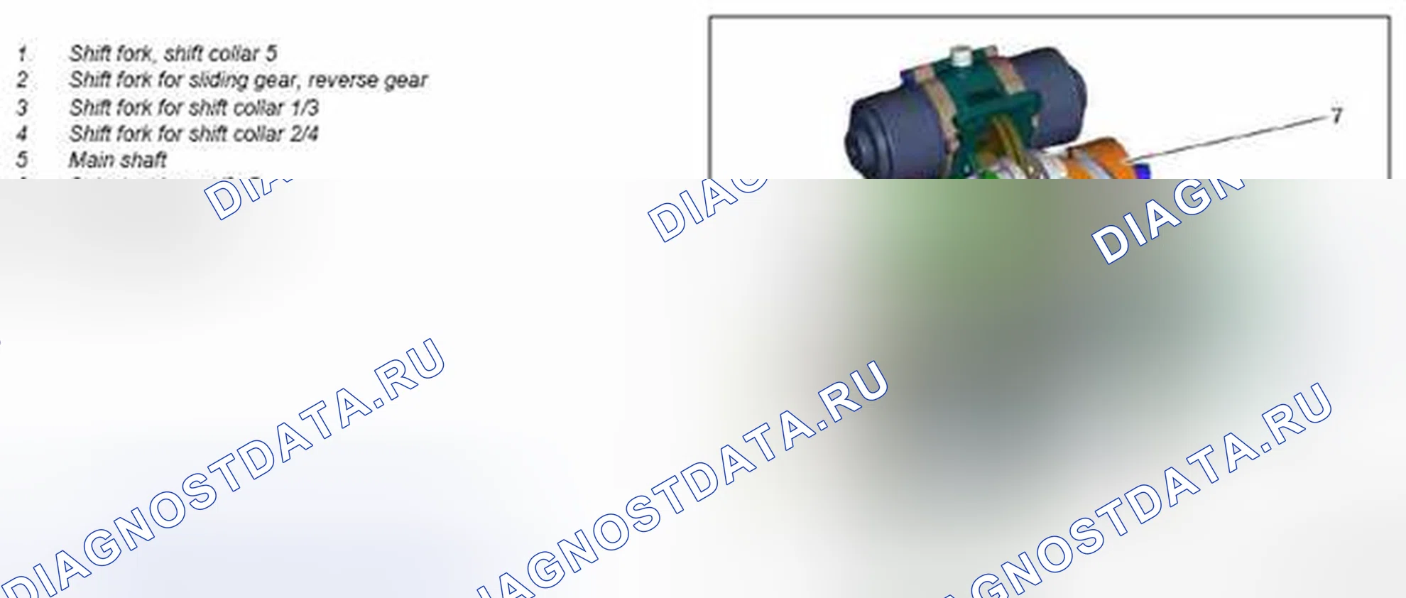 Рис. 89: Описание компонентов механизма переключения передач - GF26,60-P-1000MCC. Kia Soul I