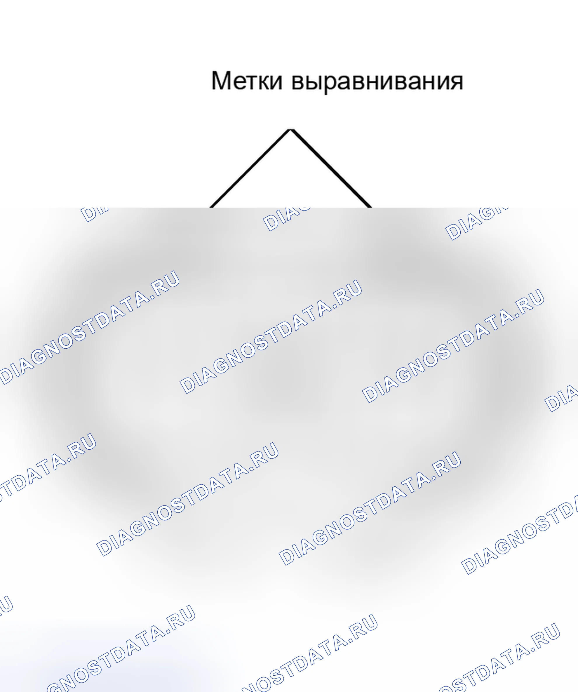 Рис. 20: Идентификация меток синхронизации звездочек распределительного вала. Geely Xingyue S I