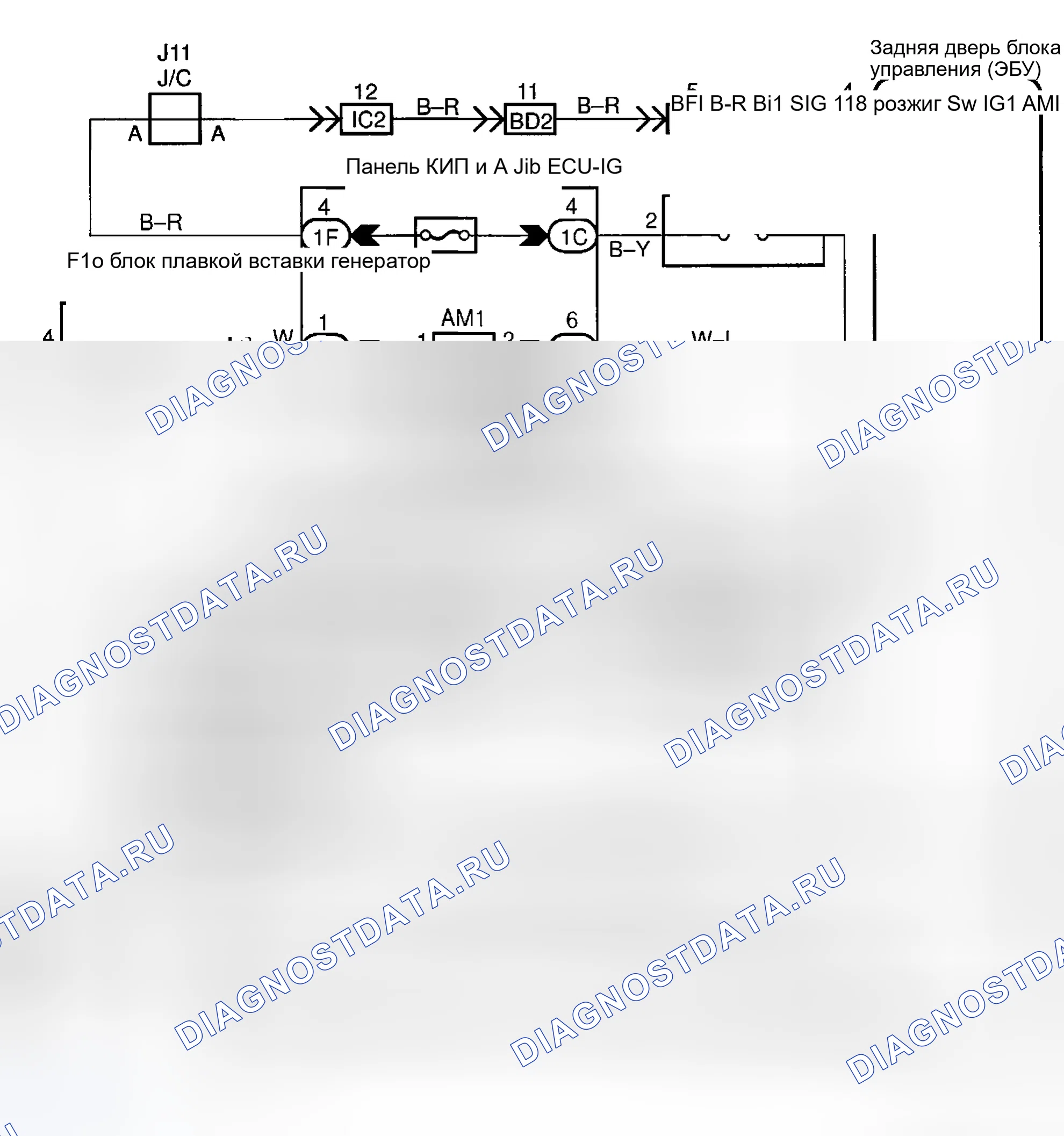 Рис. 62: электросхема. Toyota Sequoia I