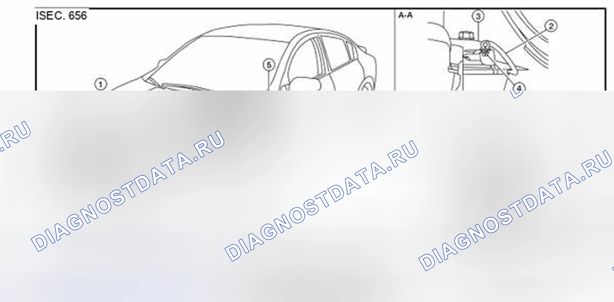 Рис. 1114: УПРАВЛЕНИЕ ЗАМКОМ КАПОТА: расположение компонентов. Nissan Altima L32 рестайлинг