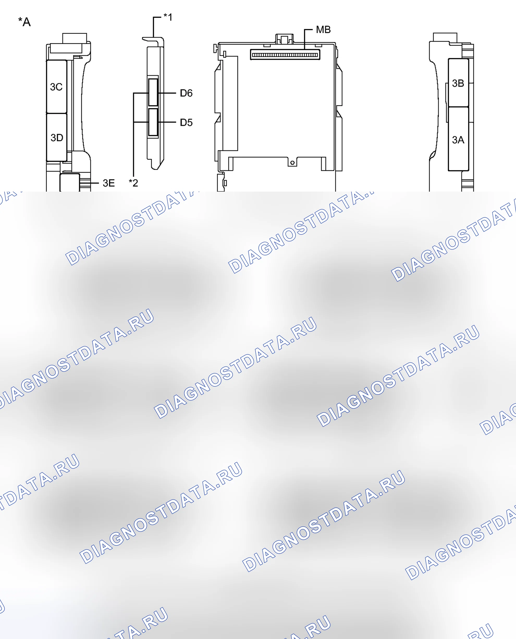 Рис. 486: КЛЕММЫ ЭБУ. Toyota Avalon XX40