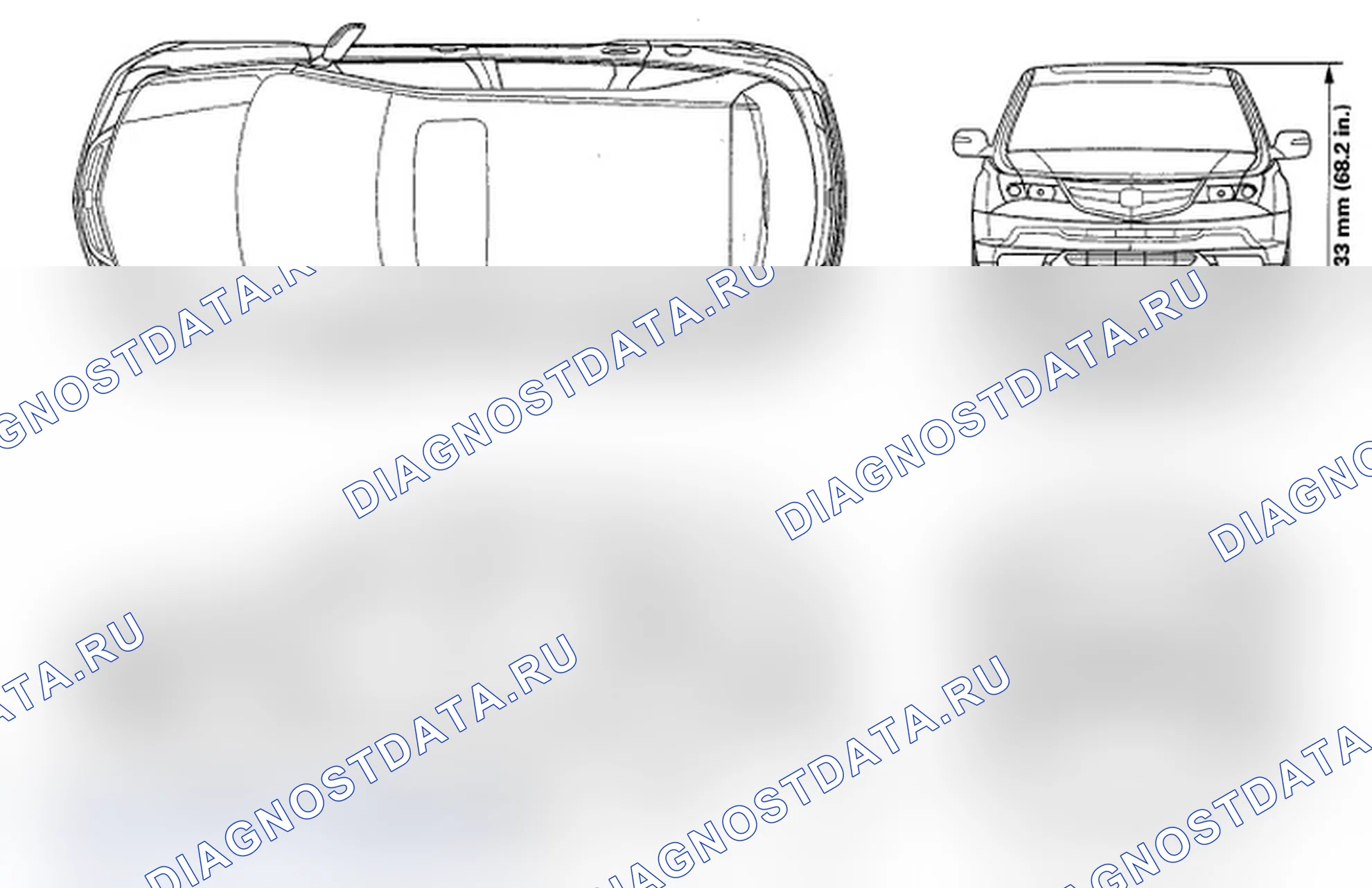 Рис. 79: Характеристики кузова. Acura MDX II