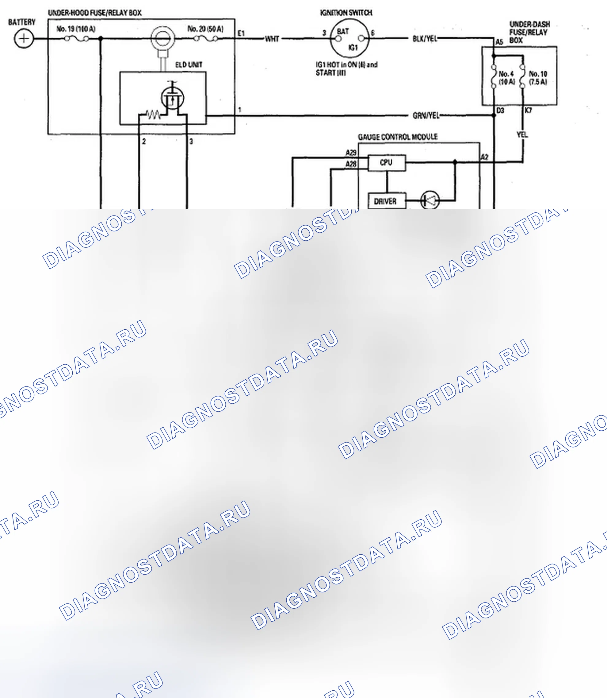 Рис. 2: Принципиальная схема. Honda Element YH2 рестайлинг 2
