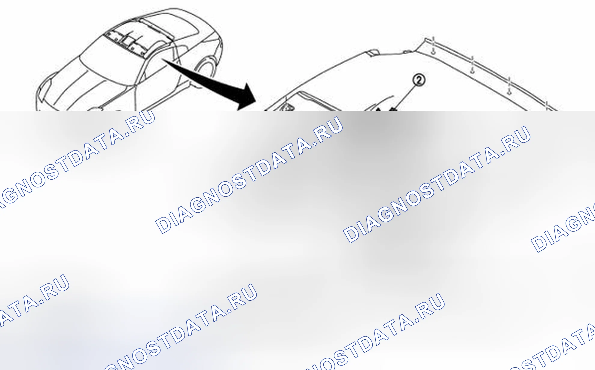 Рис. 24: Идентификация хедлайнинга (для моделей купе). Nissan 350Z I рестайлинг