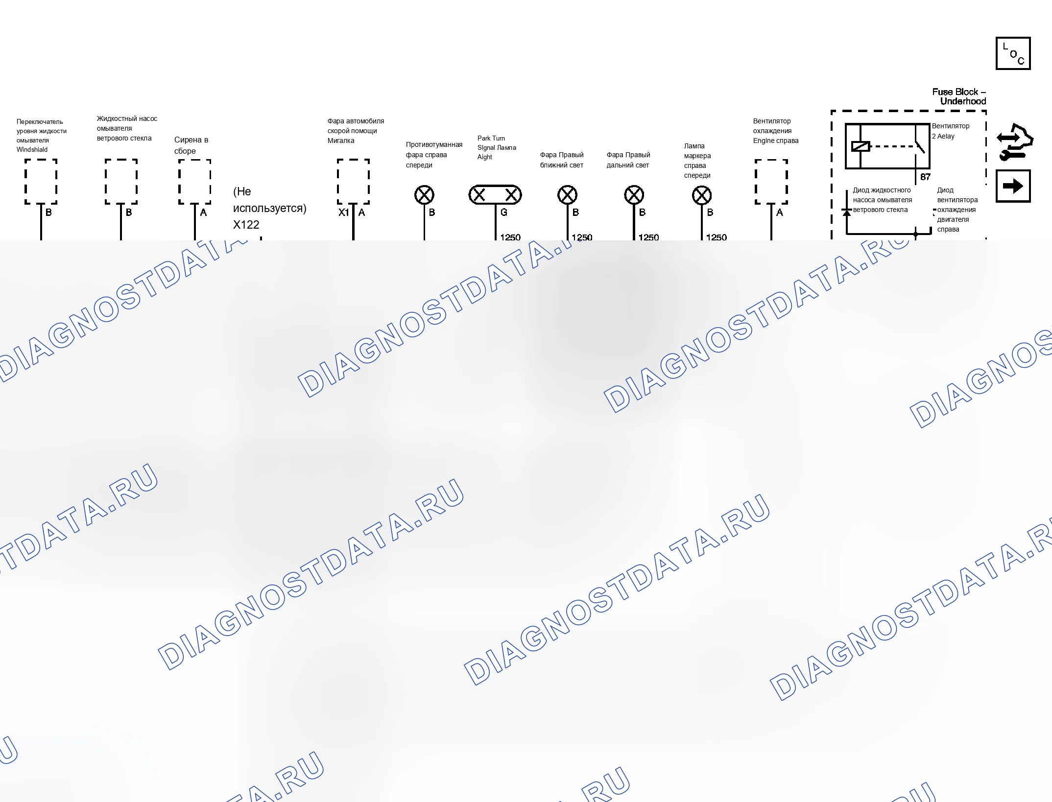 Рис. 74: Схема разводки заземления. Chevrolet Impala IX