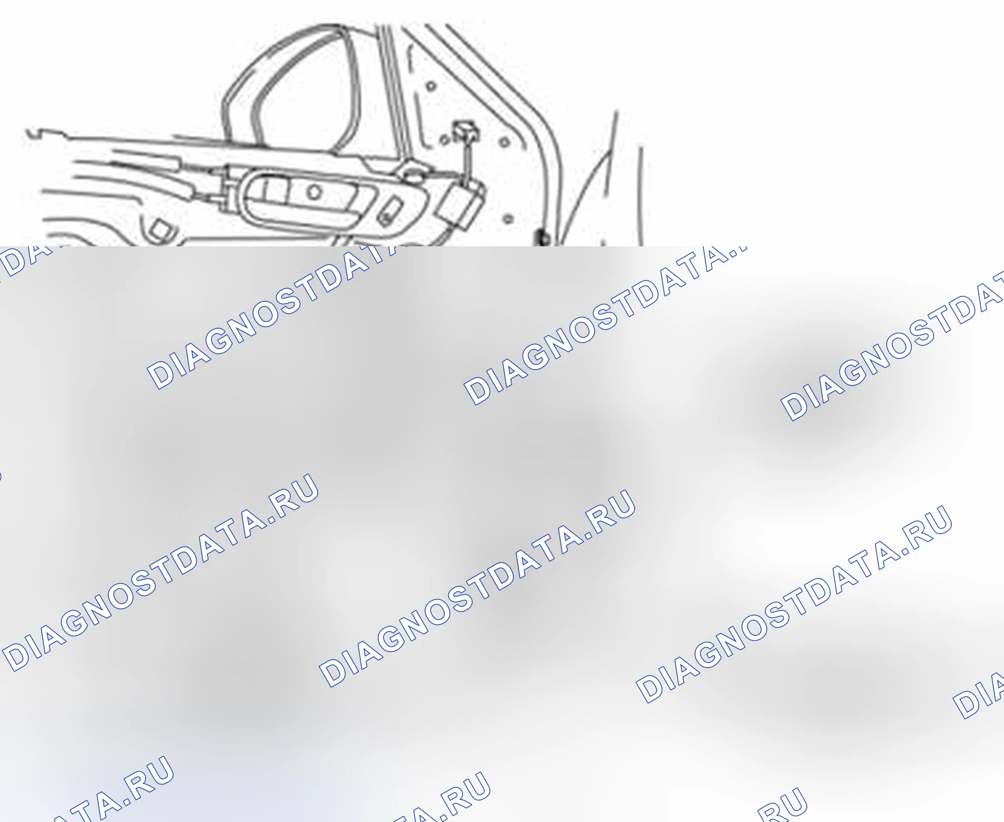 Рис. 60: СНЯТИЕ / УСТАНОВКА СРЕДСТВА КОНТРОЛЯ ПЕРЕДНЕЙ ДВЕРИ. Mazda 3 BL рестайлинг