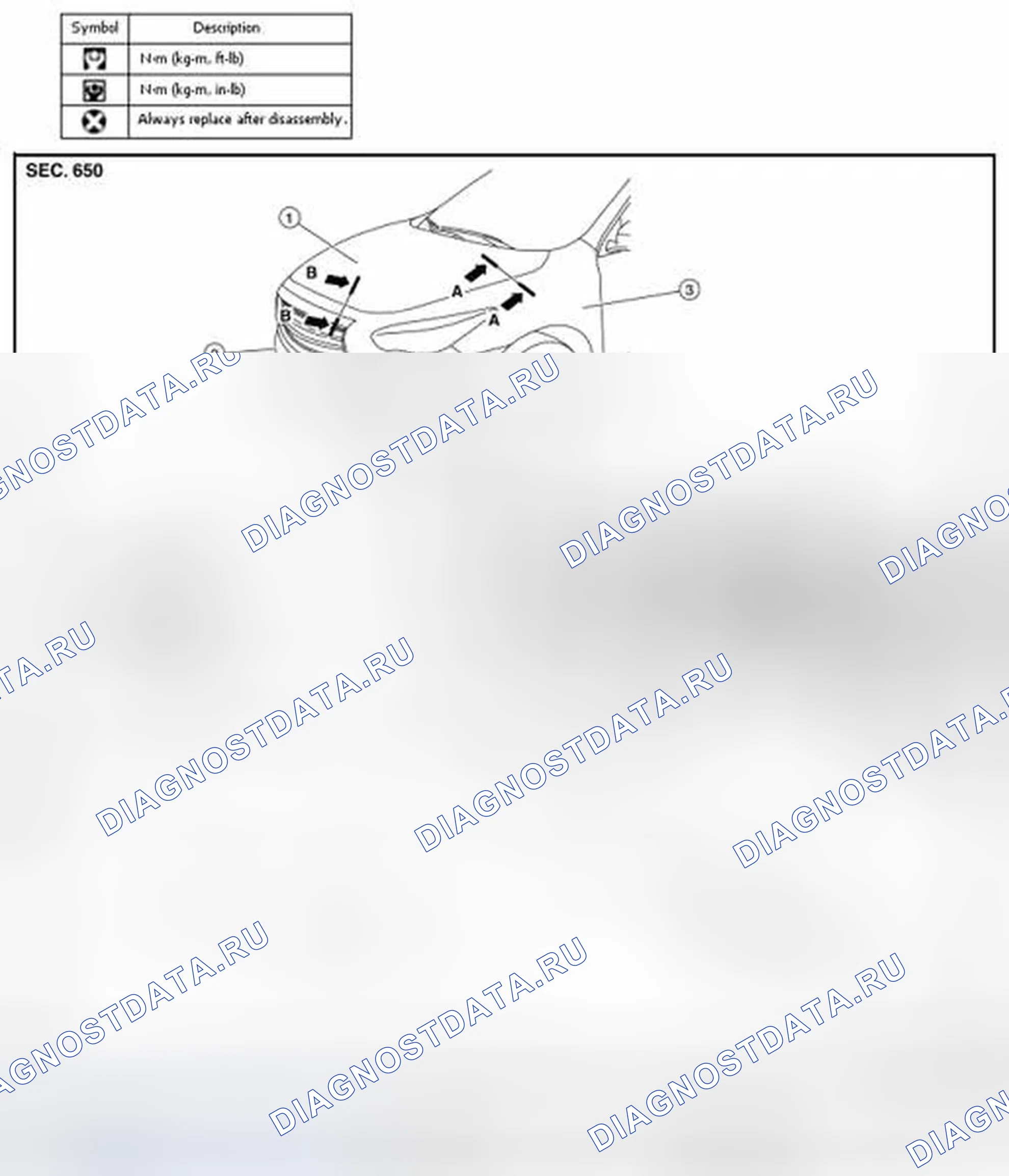 Рис. 245: КАПОТ В СБОРЕ: Регулировка. Infiniti QX60 I