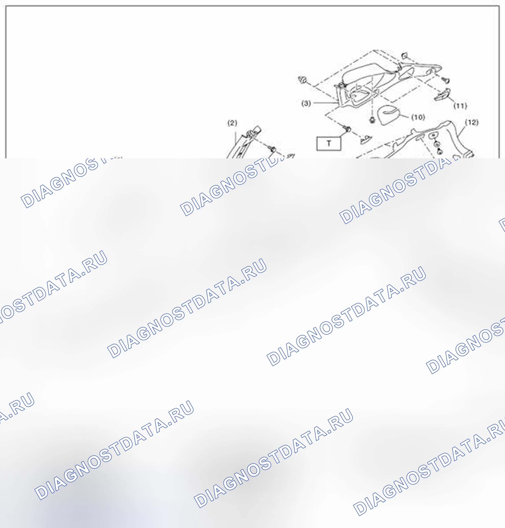 Рис. 213: ВНУТРЕННЯЯ ОТДЕЛКА (МОДЕЛЬ С 5 ДВЕРЯМИ). Subaru Impreza GK