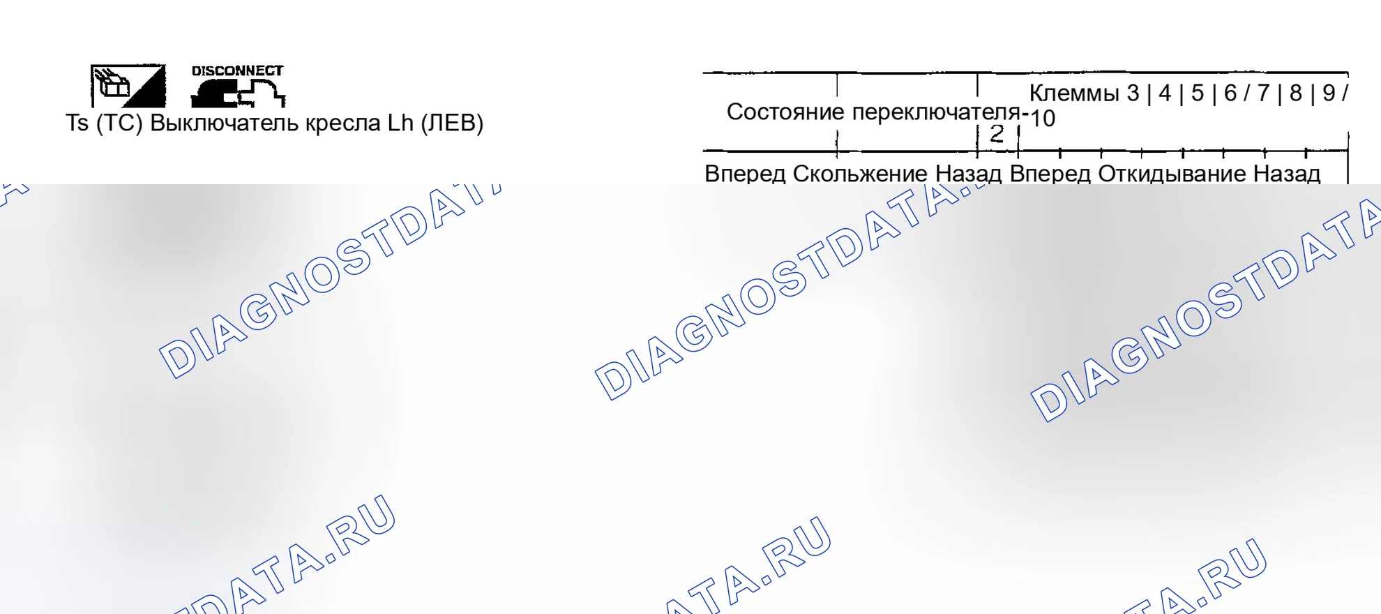 Рис. 49: (Проверка переключателя силового кресла). Infiniti I35 II