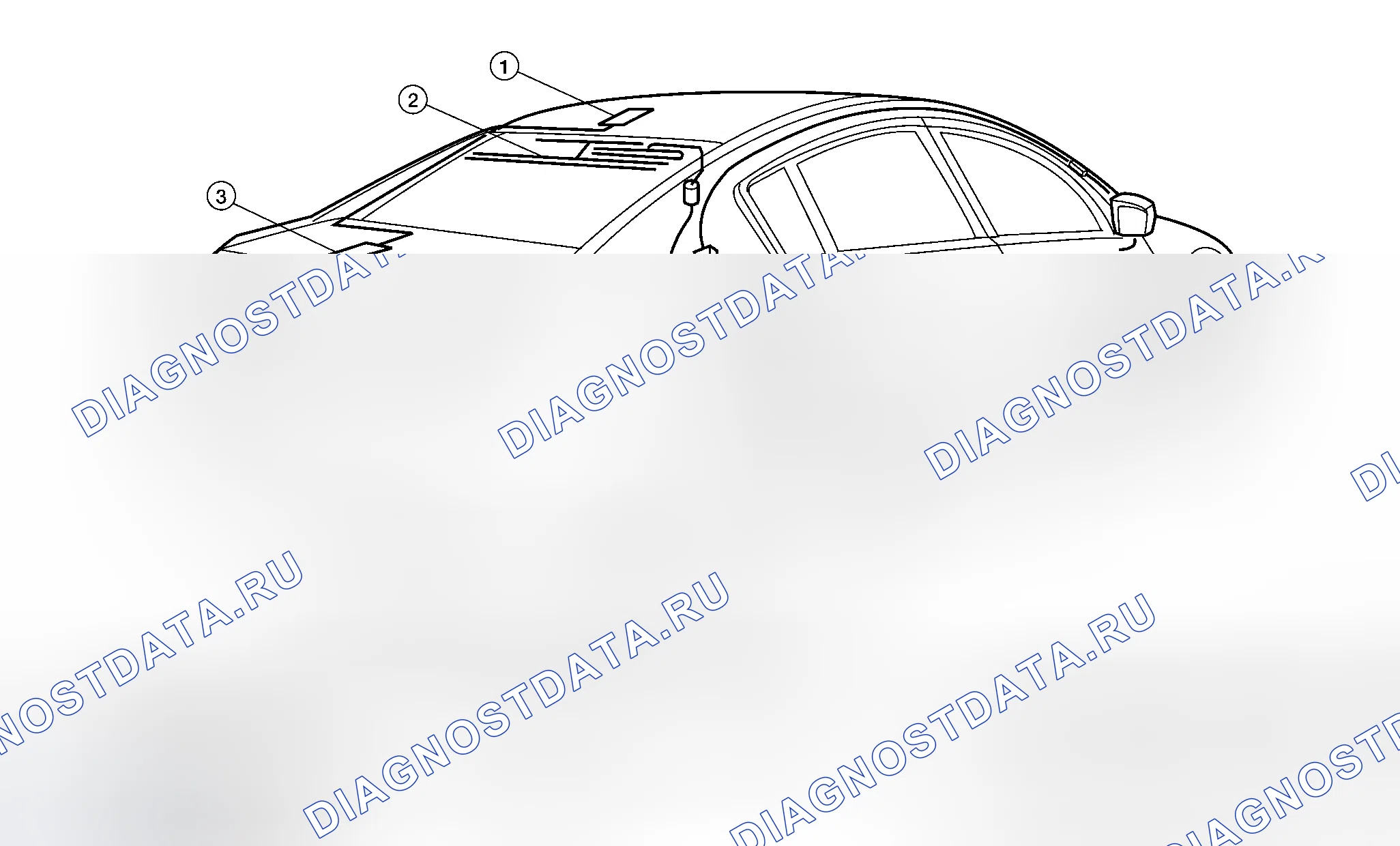 Рис. 93: Расположение антенны. Honda Rafaga I