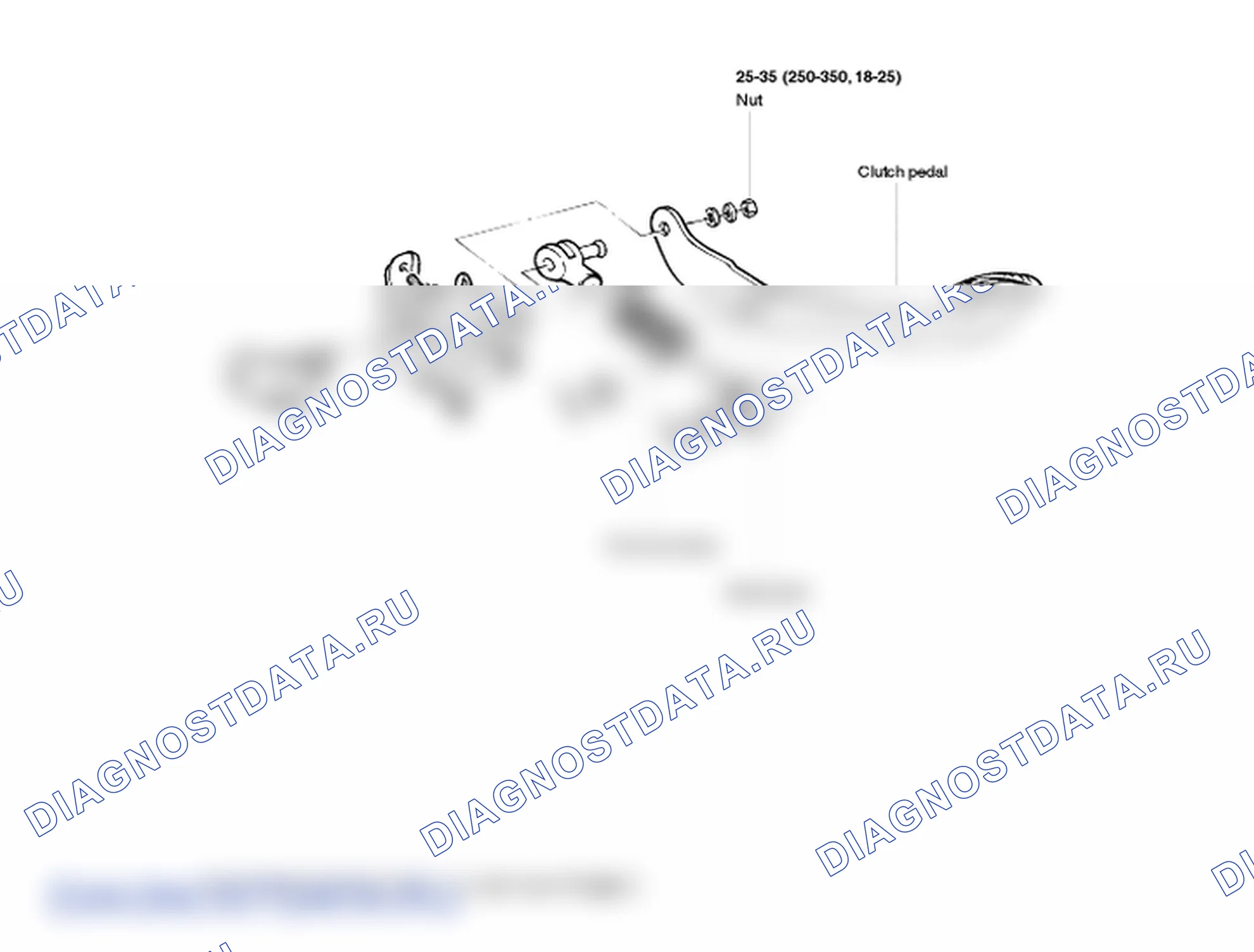 Детали педали сцепления. Hyundai H-1 A1