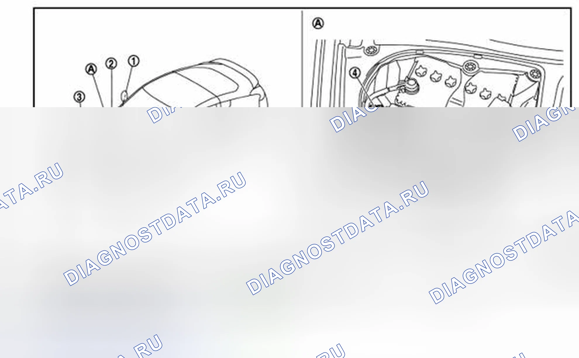 Рис. 4: Расположение компонентов. Honda MDX I