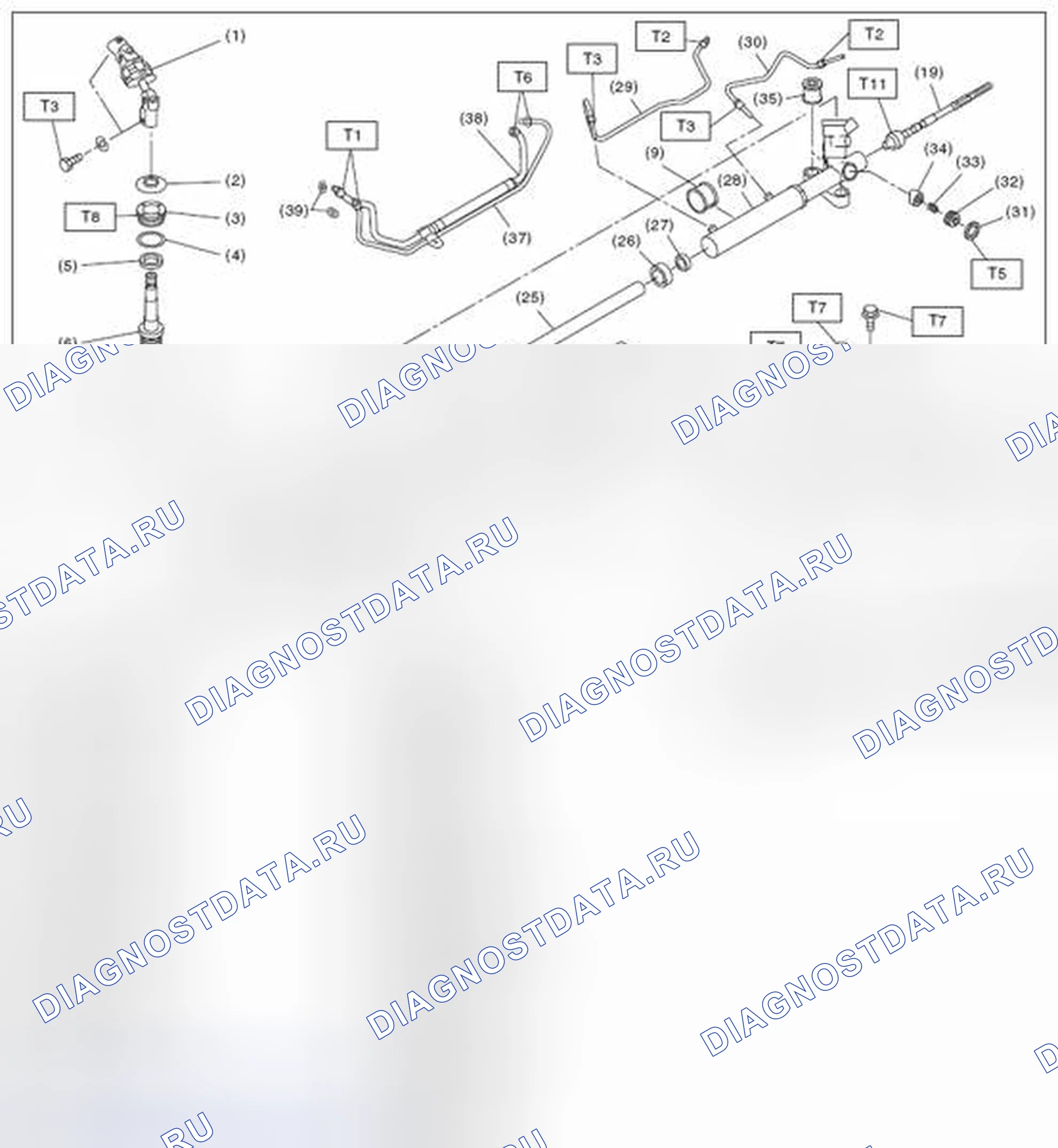 Рис. 19: РУЛЕВАЯ КОРОБКА ПЕРЕДАЧ. Subaru Outback BR рестайлинг