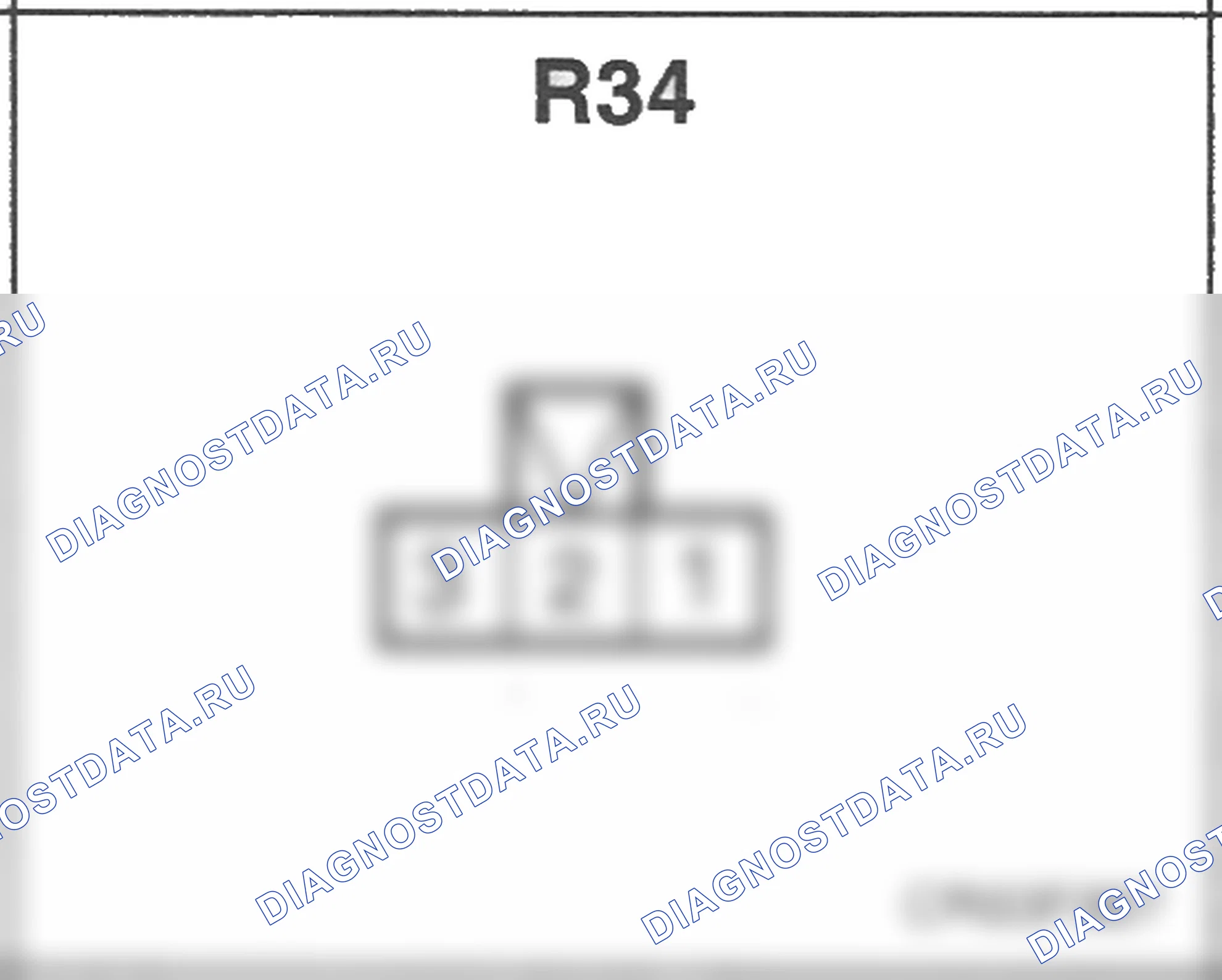 Распиновка разъёма R34 — заднего жгута. Hyundai Atos MX