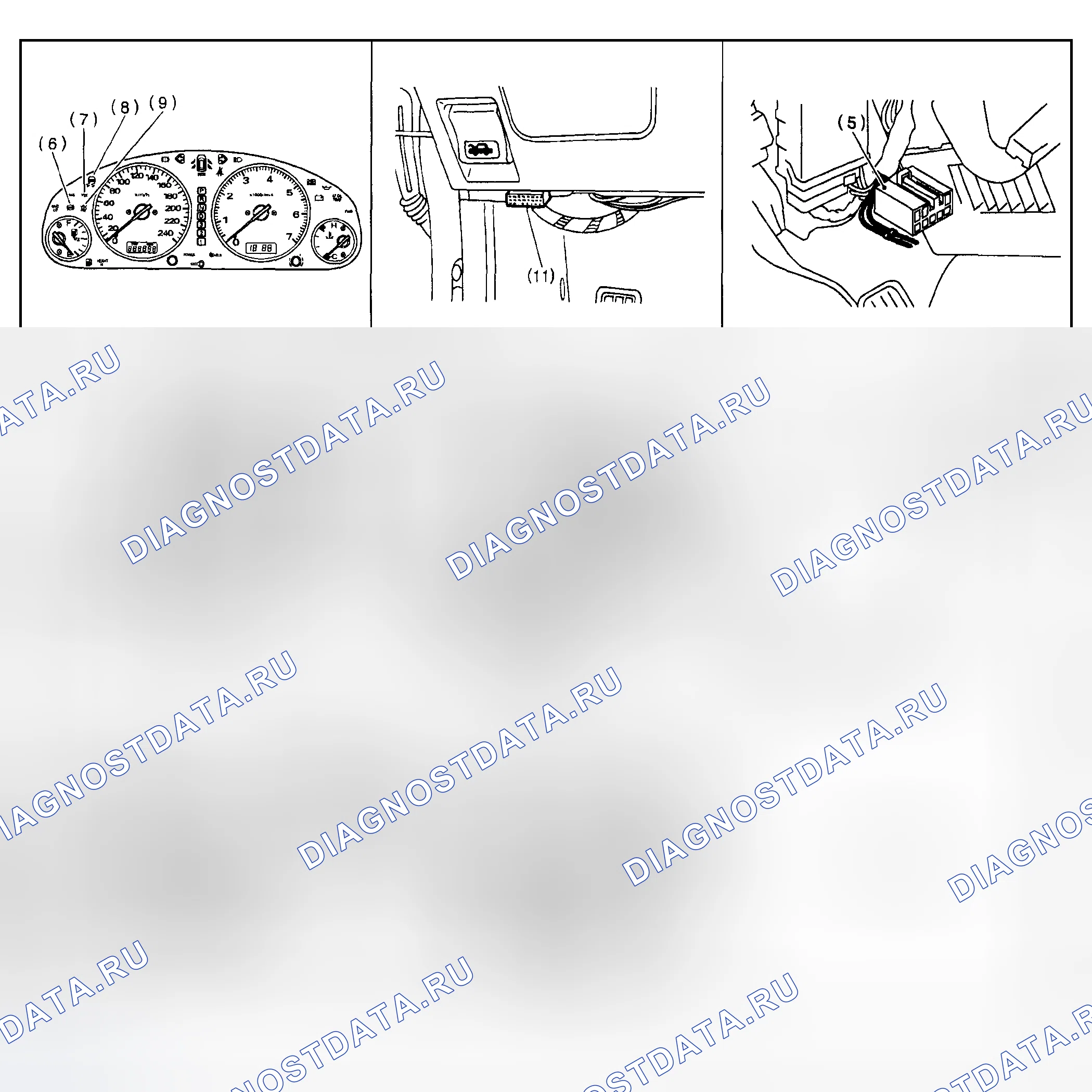 Рис. 298: Расположение электрических компонентов (2 из 2). Subaru Outback BH