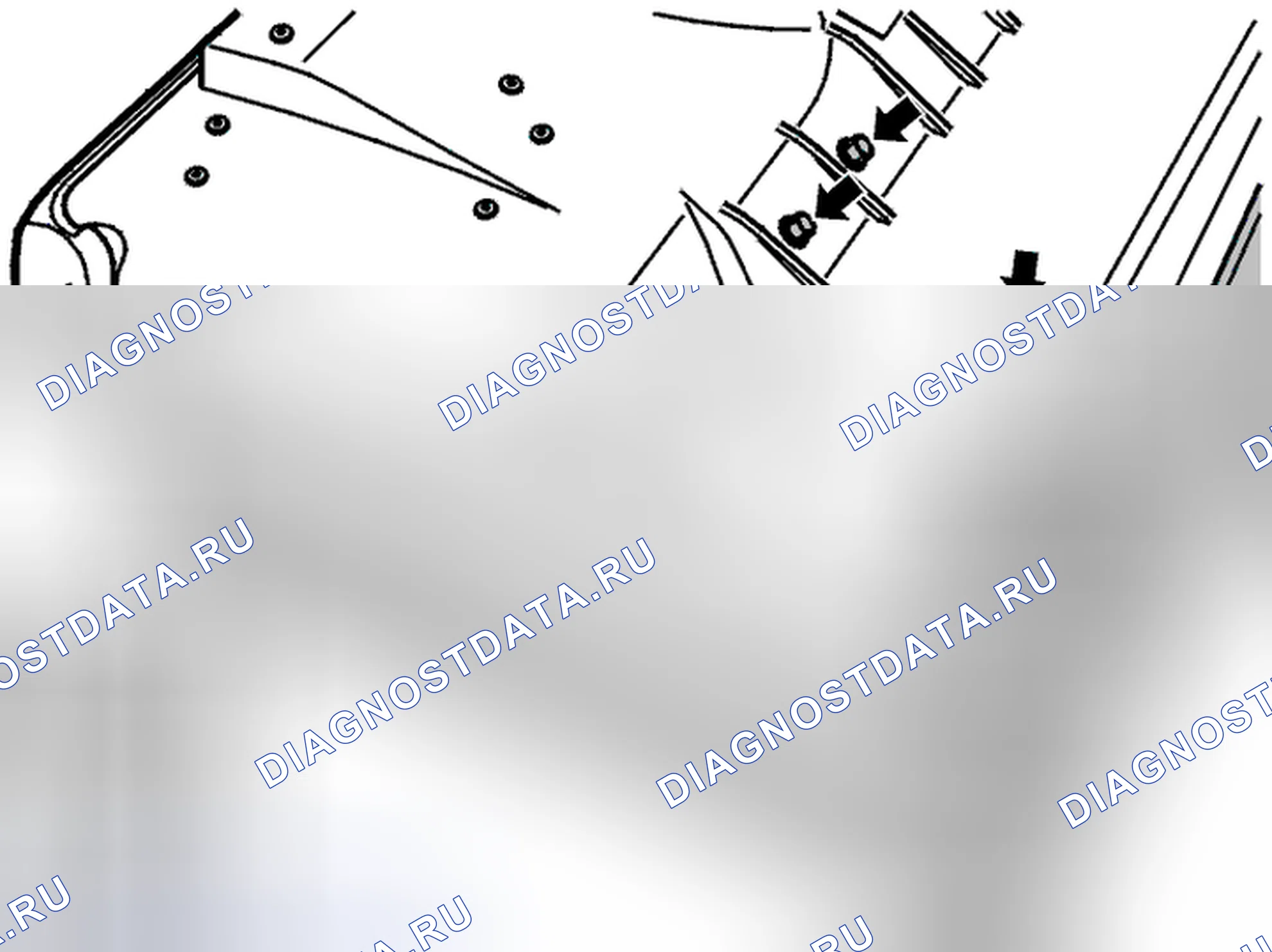 Рис. 65: Снятие стола. Volvo V70 II