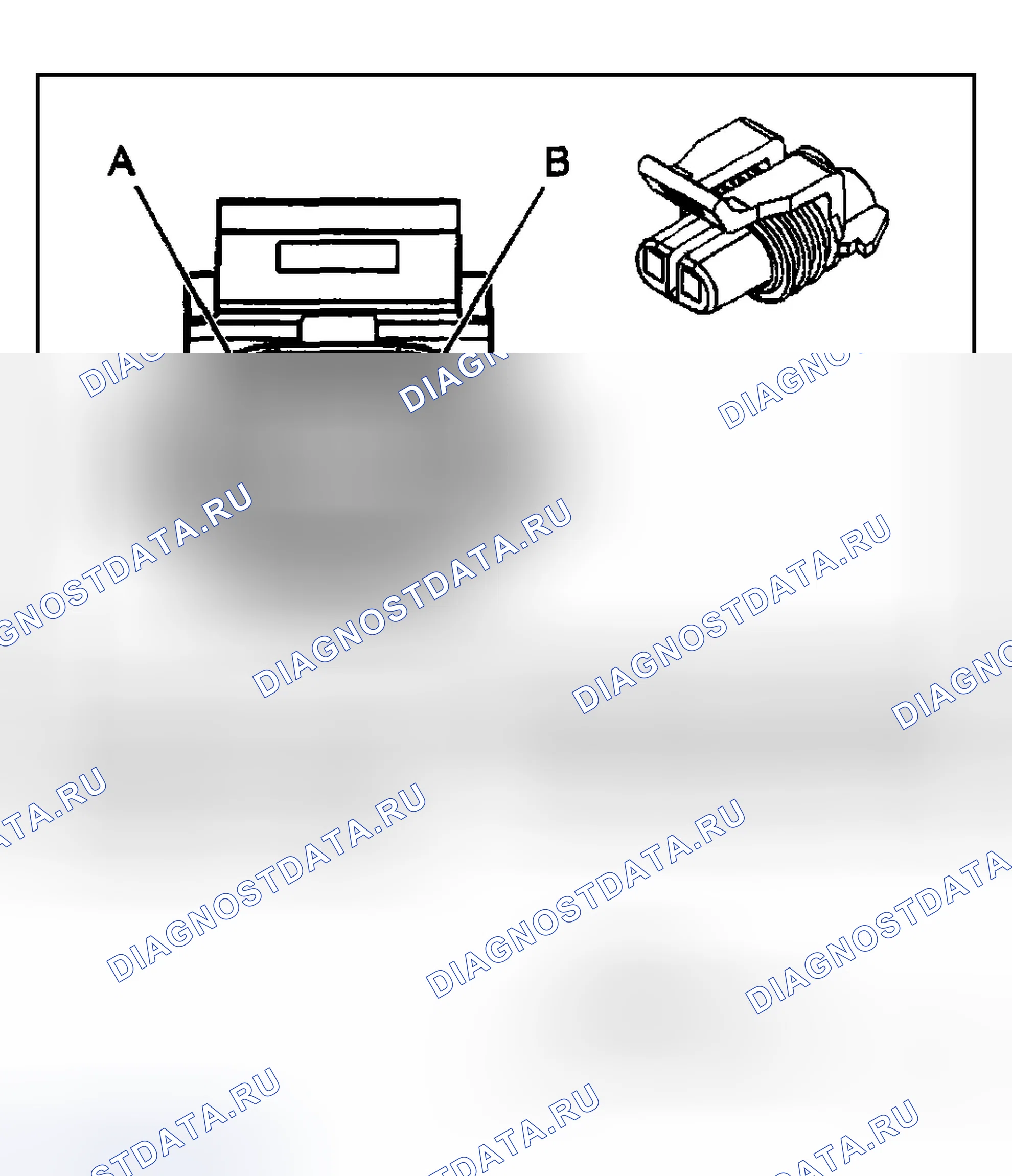 Рис. 18: Торцевые виды разъемов системы предотвращения краж. Chevrolet Suburban K2500 GMT800