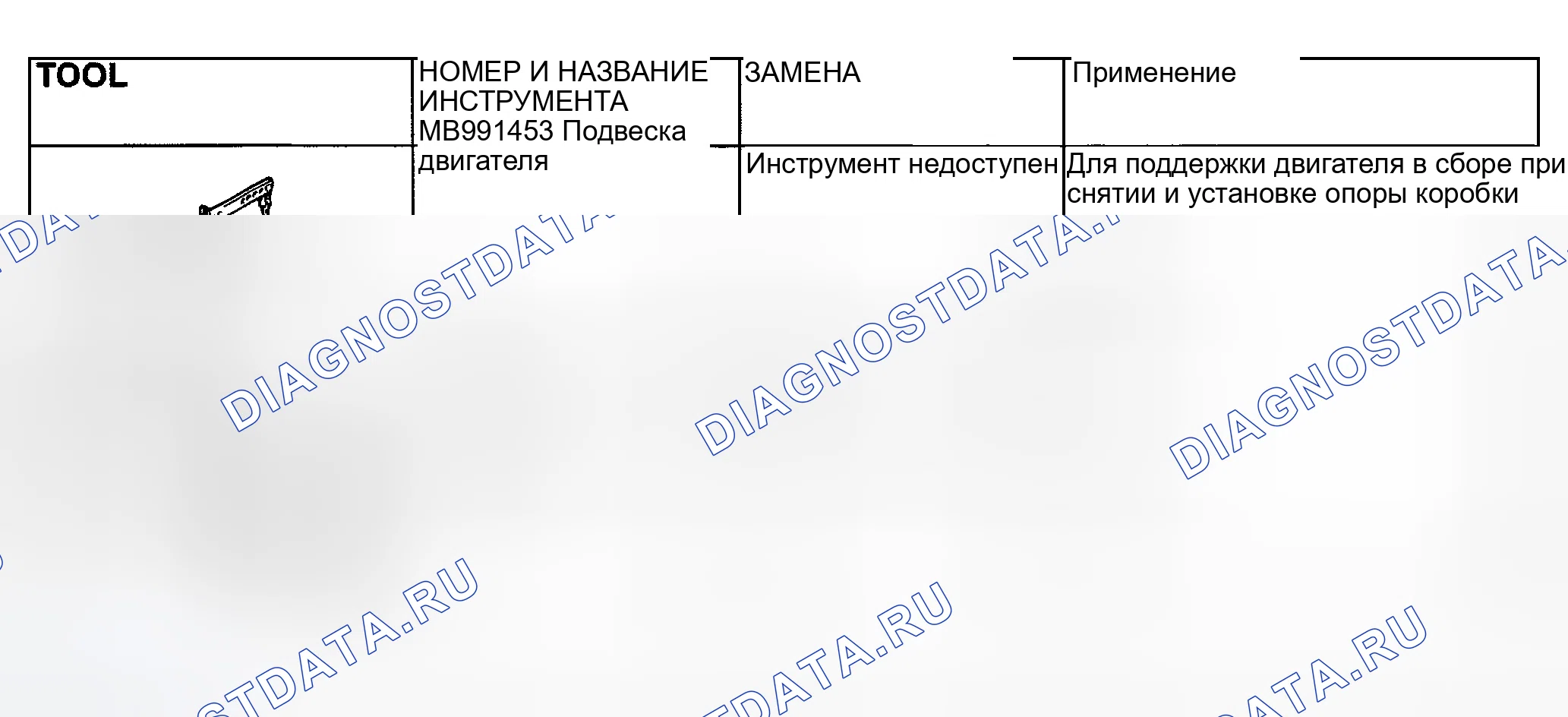 Рис. 212: СПЕЦИАЛЬНЫЕ ИНСТРУМЕНТЫ. Mitsubishi Montero III