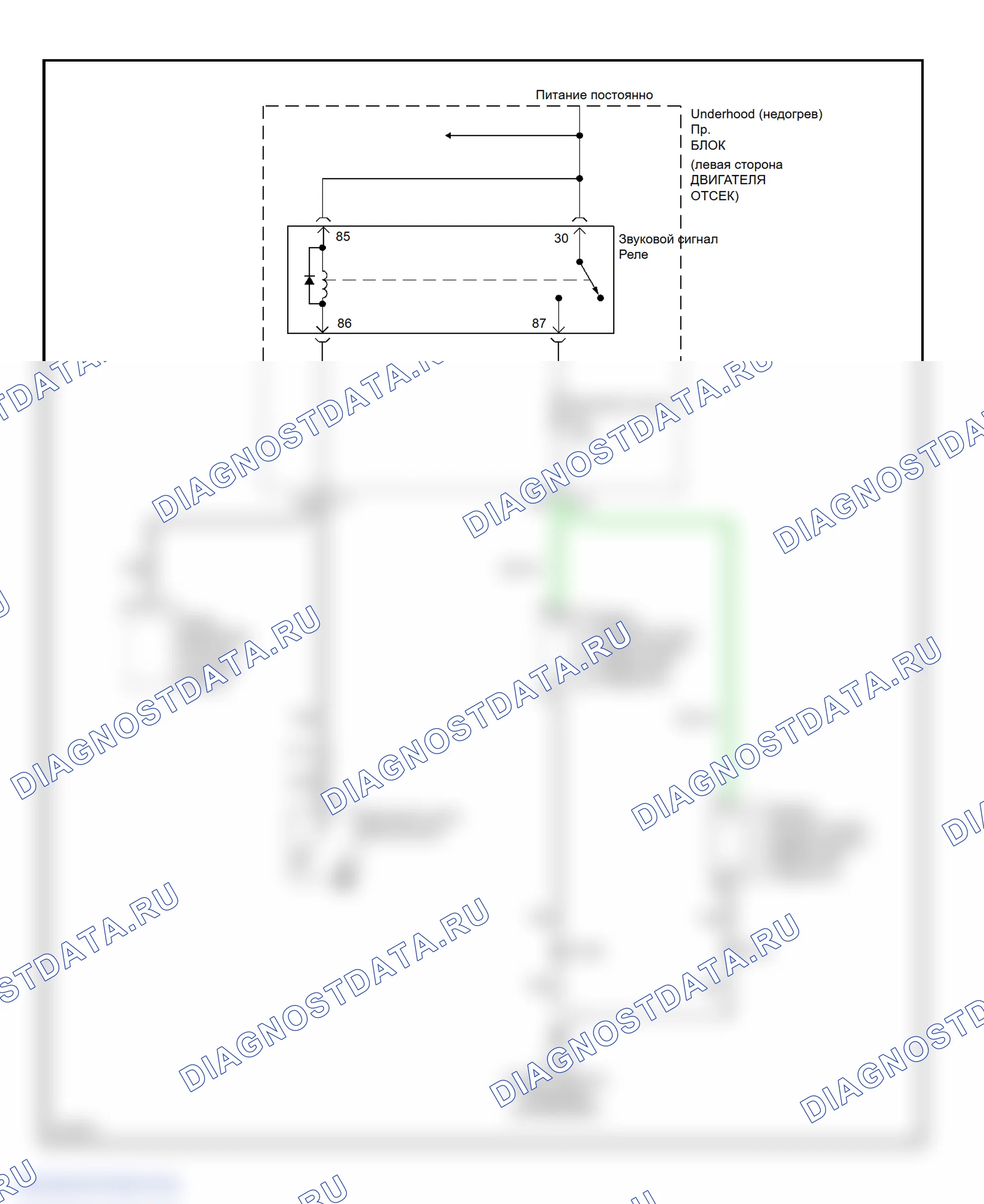 Horn Circuit. GMC Sierra 2500 