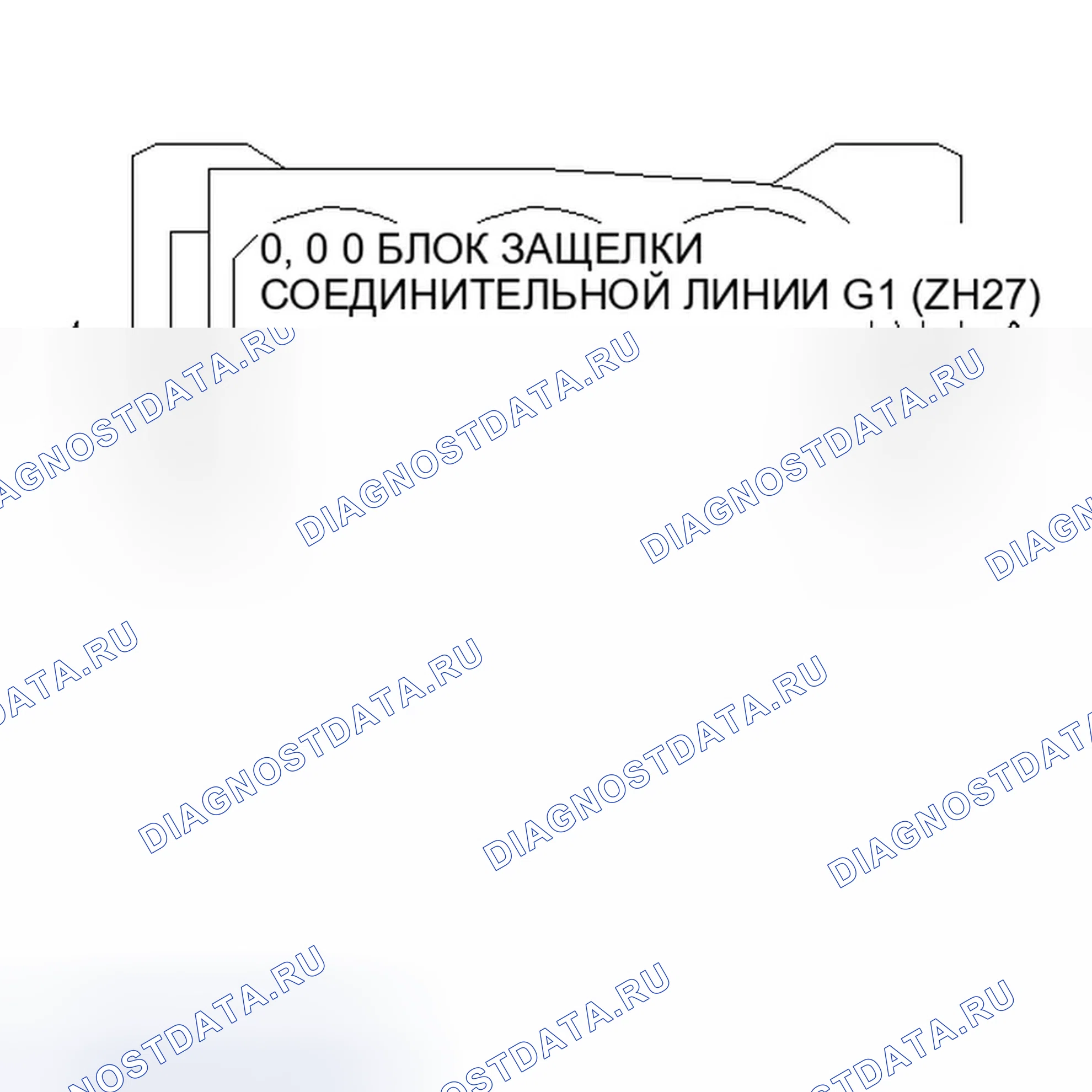 Рис. 5: Узел защелки багажника (Roadster (кабриолет)) Вид с торца разъема (C1). Chrysler Crossfire I