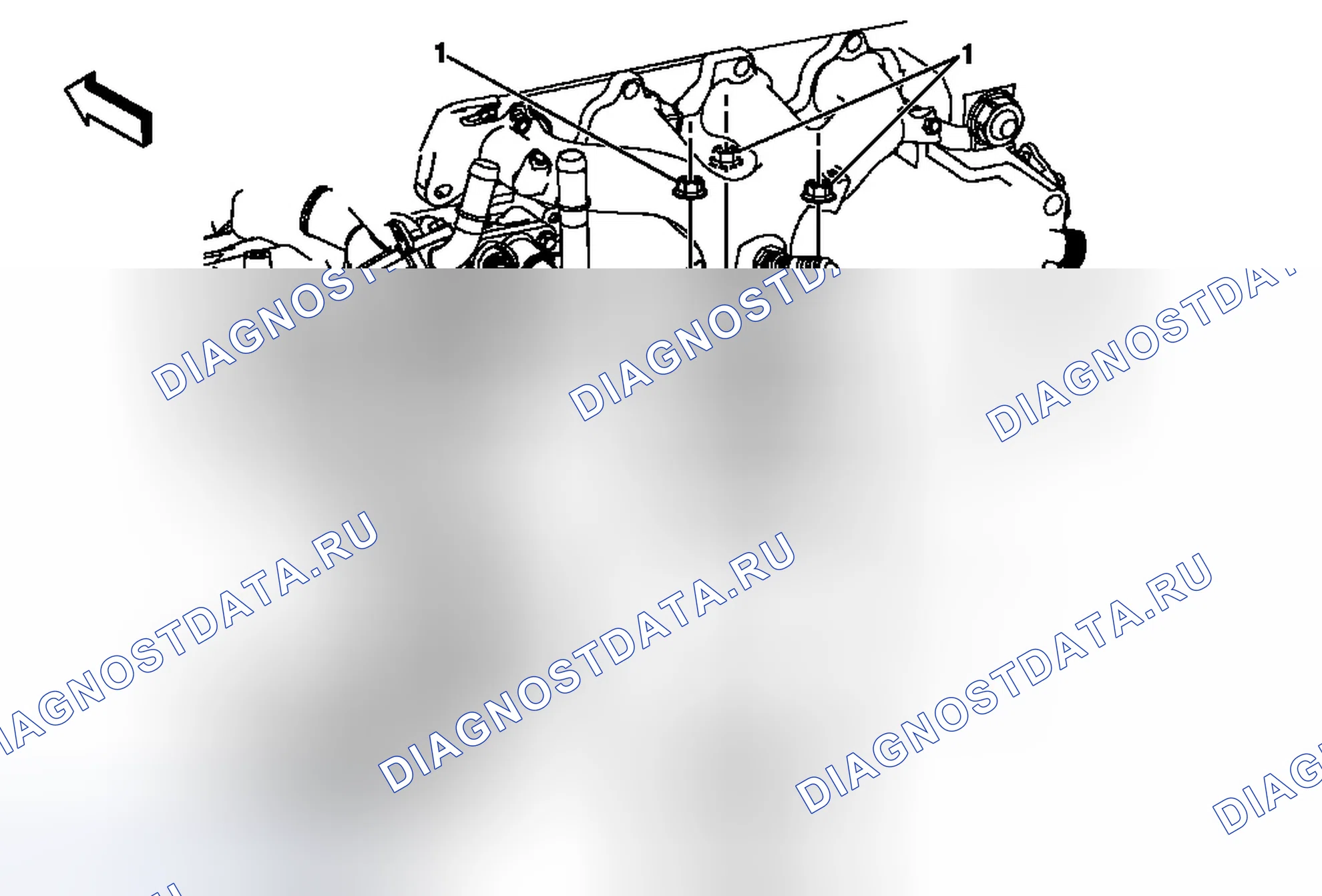 Рис. 2: Замена каталитического нейтрализатора (L4). Buick Regal V