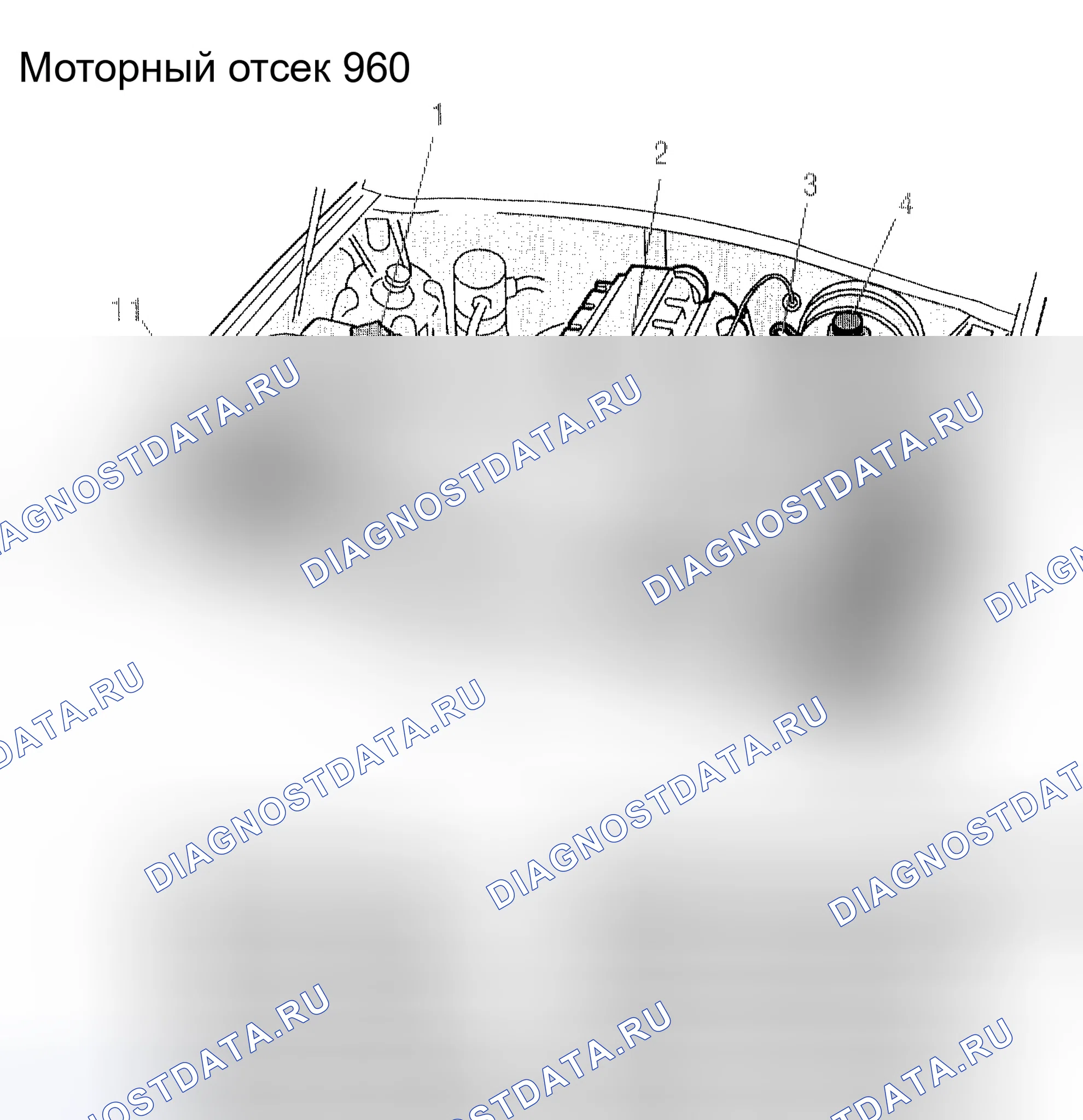 Рис. 6: РАСПОЛОЖЕНИЕ ТОЧЕК ОБСЛУЖИВАНИЯ. Volvo V90 I