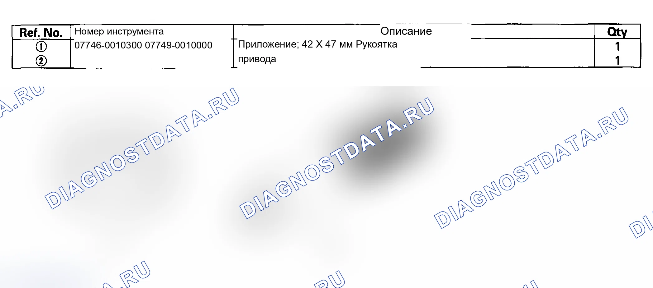 Рис. 1: Специальные инструменты. Acura TL III