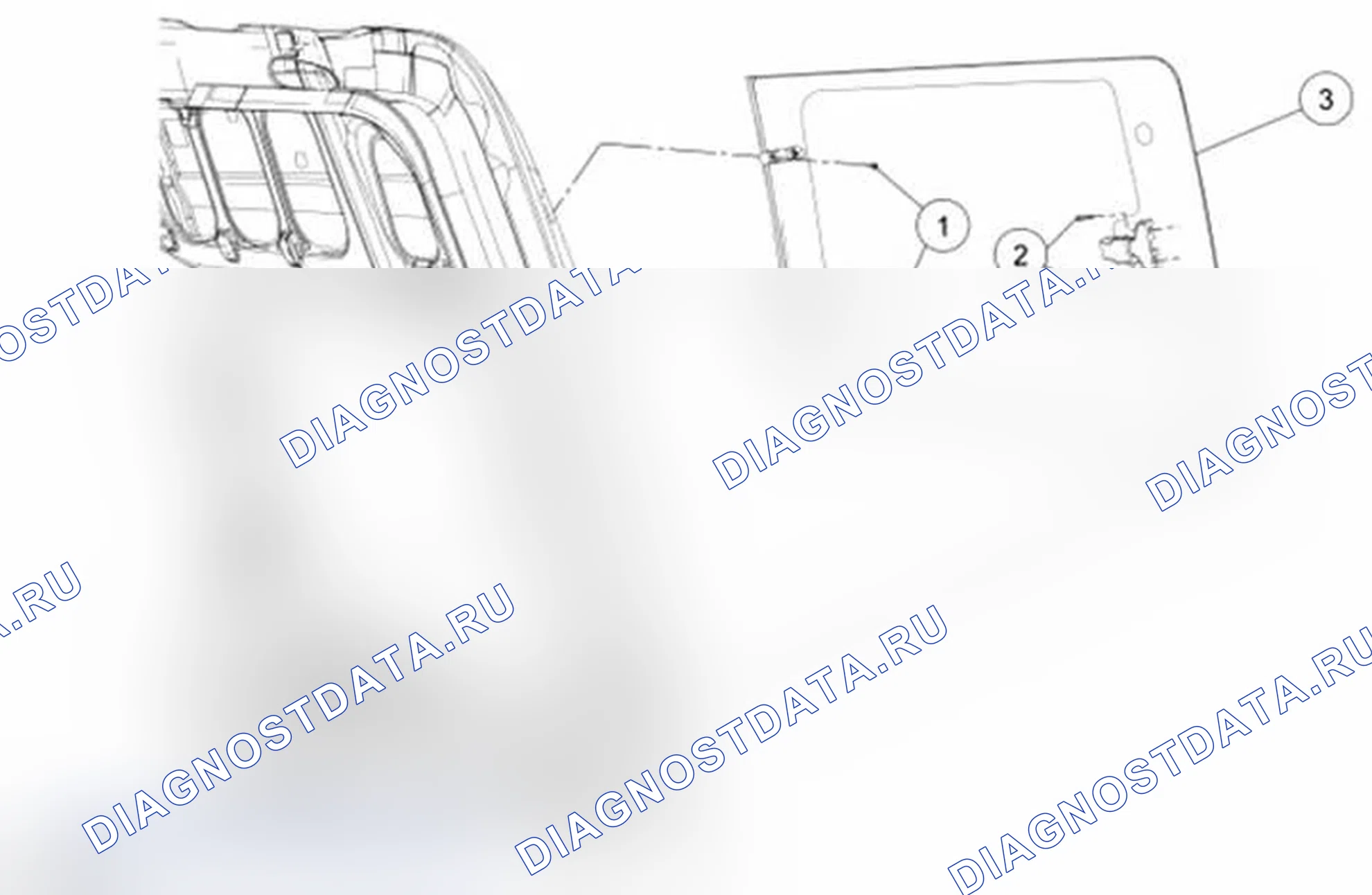 Рис. 51: Оконное стекло - третий ряд. Ford Transit Connect I рестайлинг