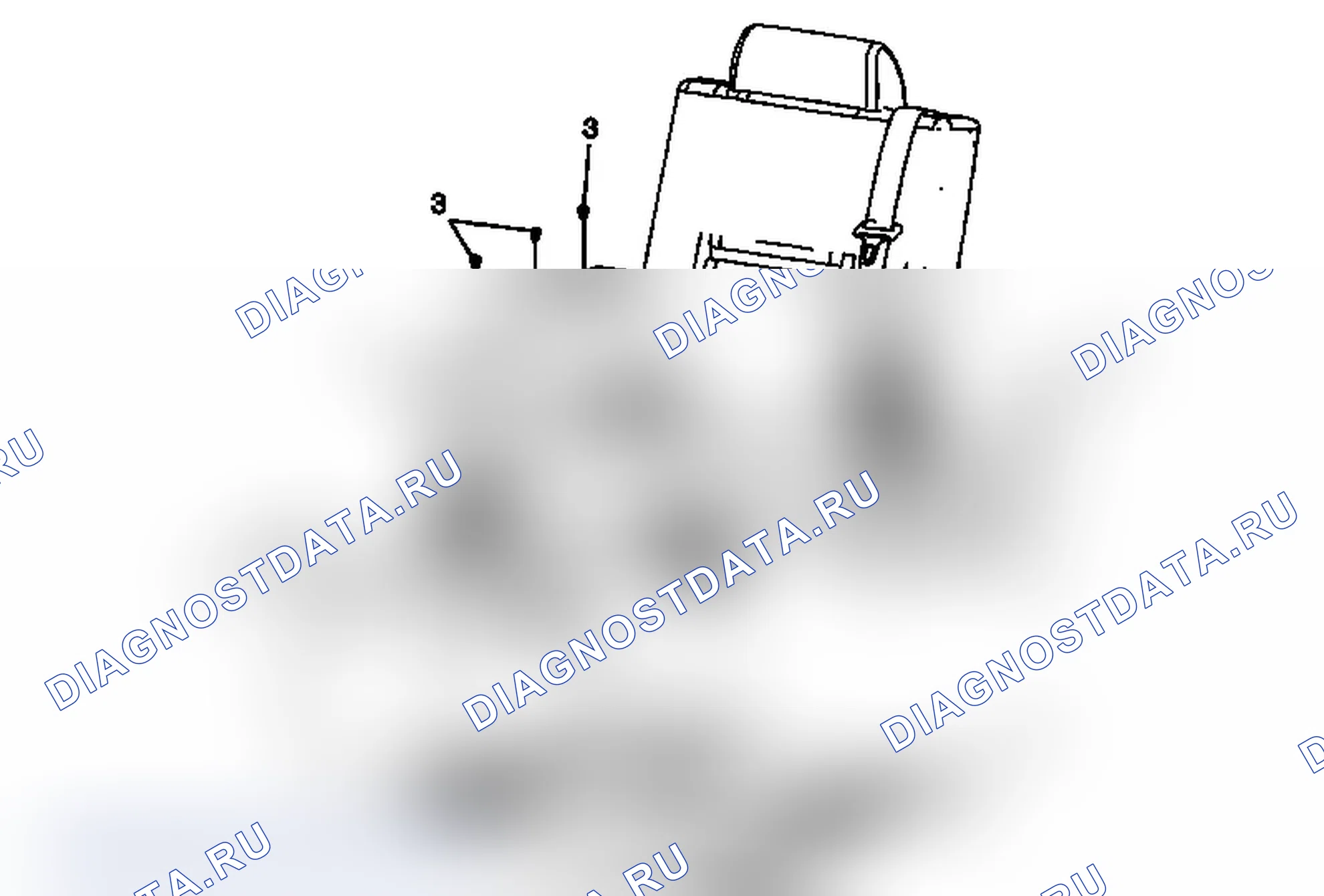 Рис. 88: Замена панели подушки заднего сиденья номер 2 (AW2). Chevrolet Tahoe III