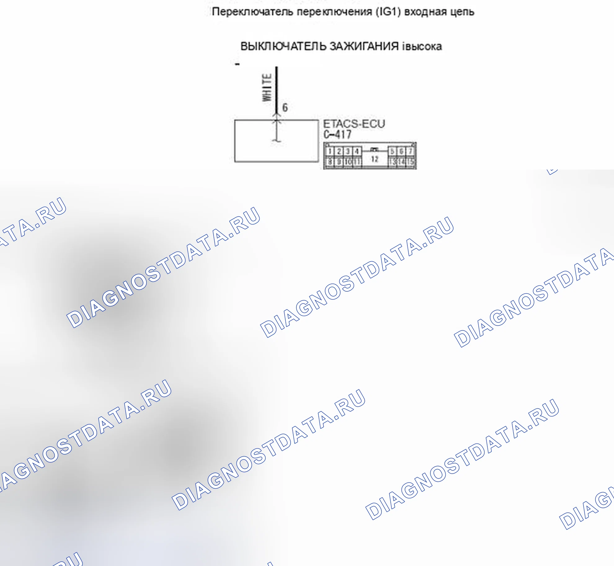 Рис. 339: Процедура проверки 2: ETACS-ECU не получает никакого сигнала от выключателя зажигания (IG1). Mercedes-Benz CLA-класс C117/X117 рестайлинг
