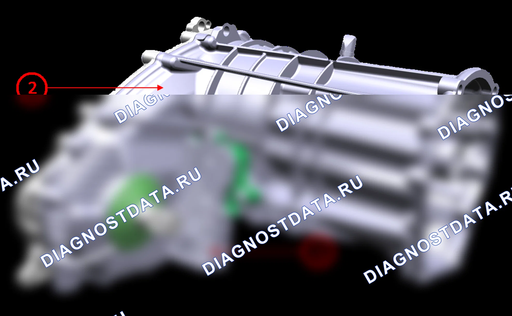 Обзор главной передачи передней оси (раздаточная коробка и блок управления полным приводом). Porsche Cayenne II