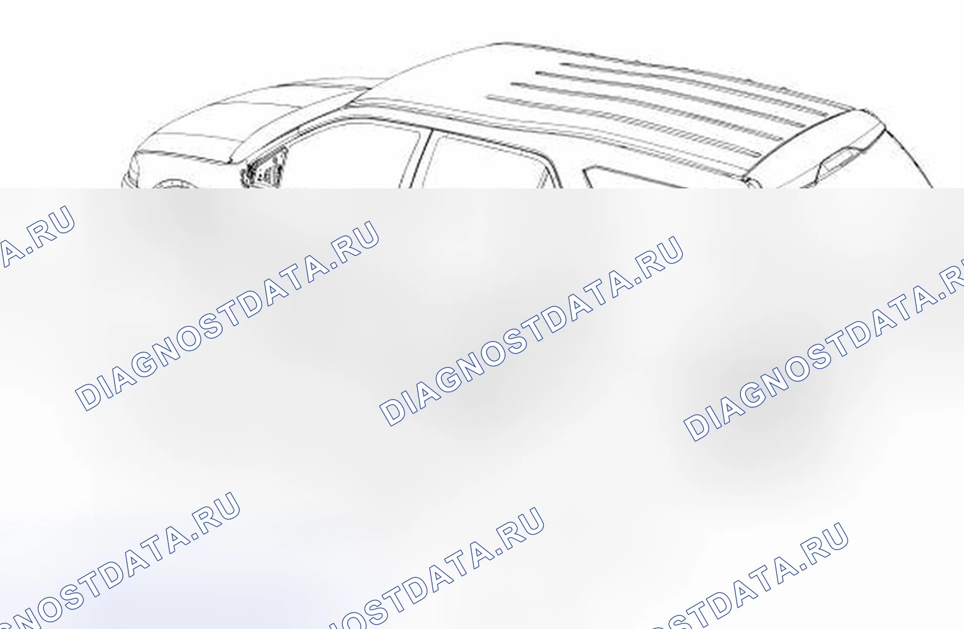 Рис. 2: Внешняя облицовка - разнесенный вид. Hyundai Pony II